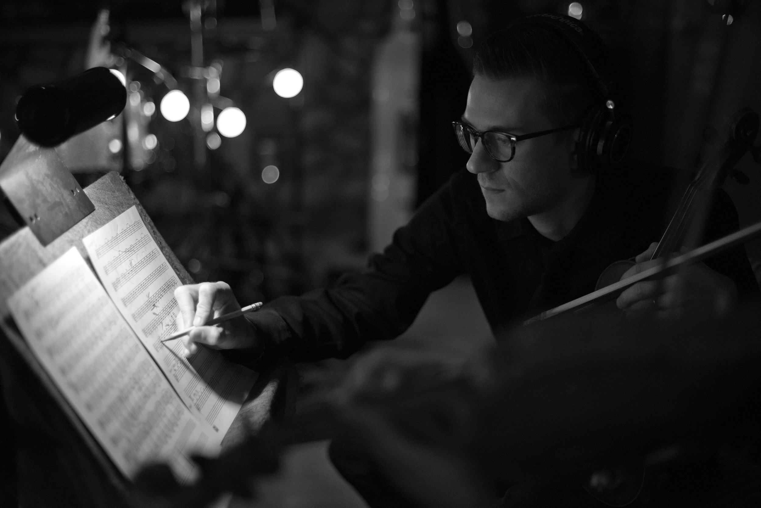 Recording Blood & Oil's score. Photo Credit: Yve Assad