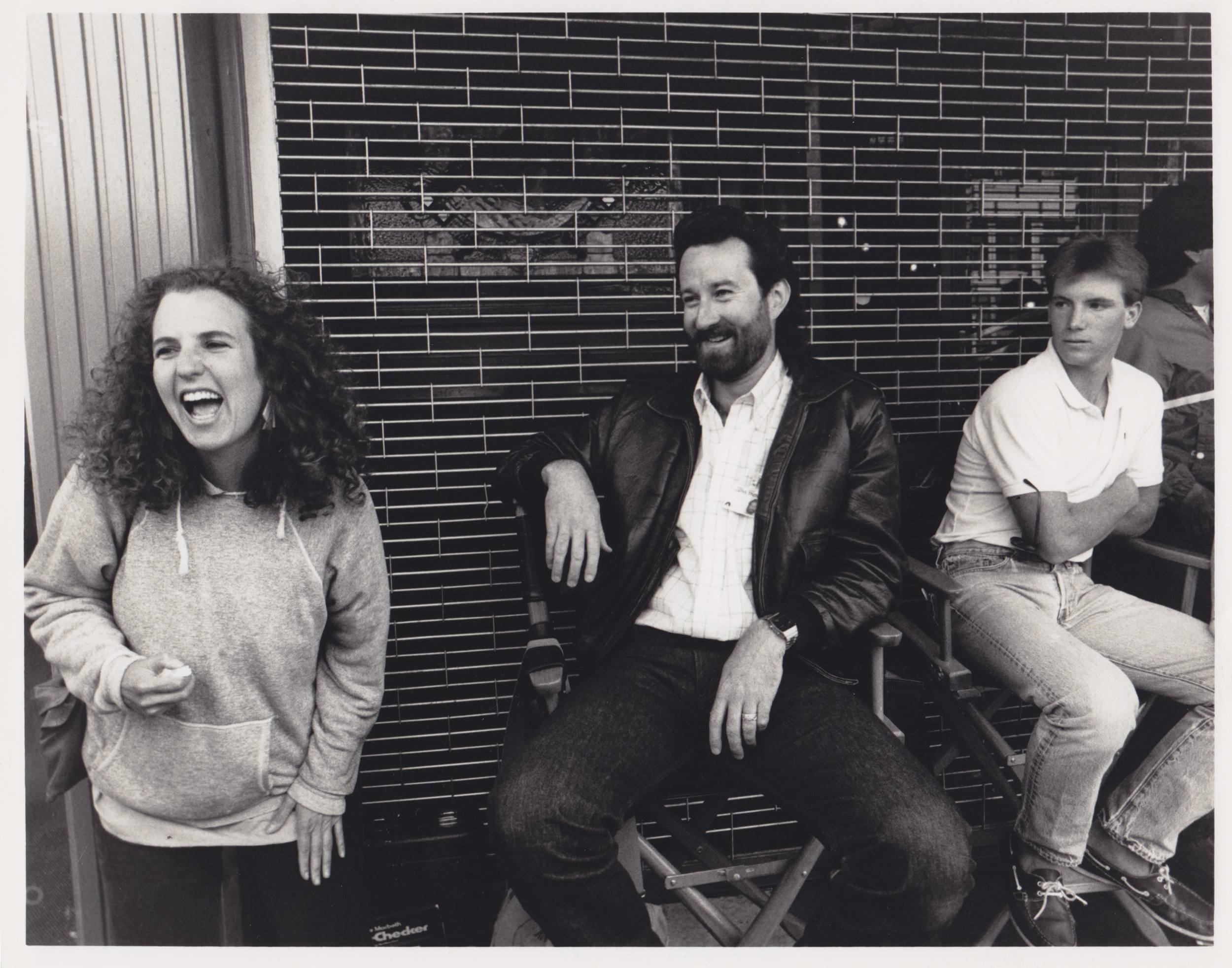 Ralph (middle) having a good laugh on the set of Star Trek 4.