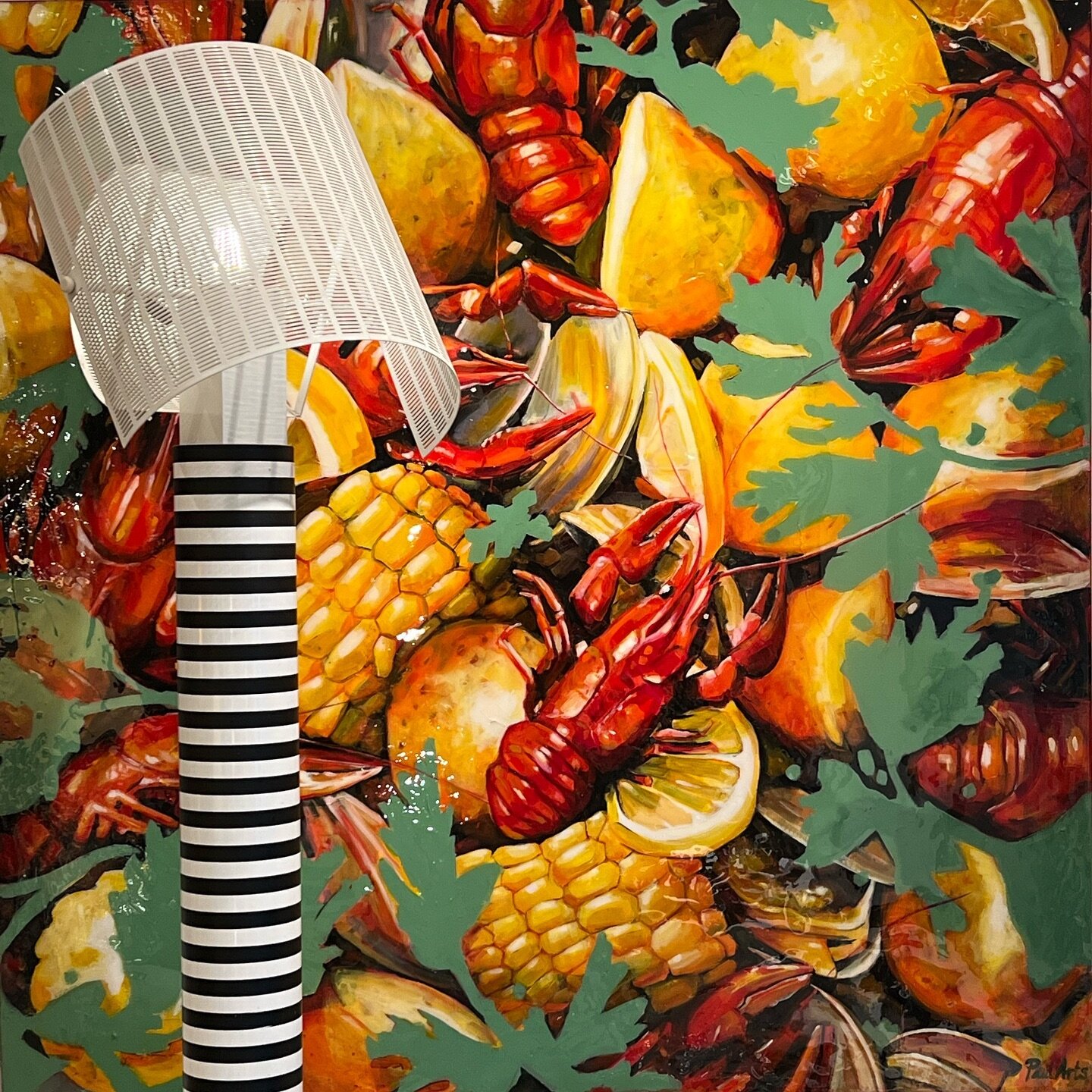 This Lobster painting is a real catch ! 🦞

1980 Lamp Artemide by Memphis Group 
(217x13 cm)
Painting by @mynameisarts 
(120x120 cm)

Please DM us for any inquiries !