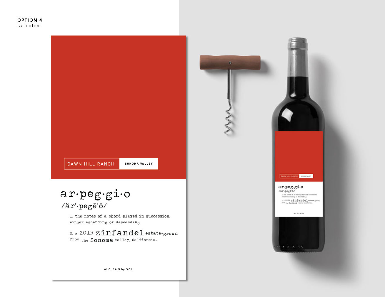  Having fun with color, copy &amp; type. A (literally) defining option for their first bottle.  