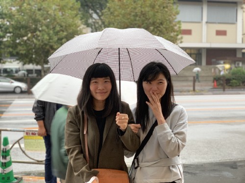 Bianca (left) and Wut in Tokyo. Photo by Yutian.