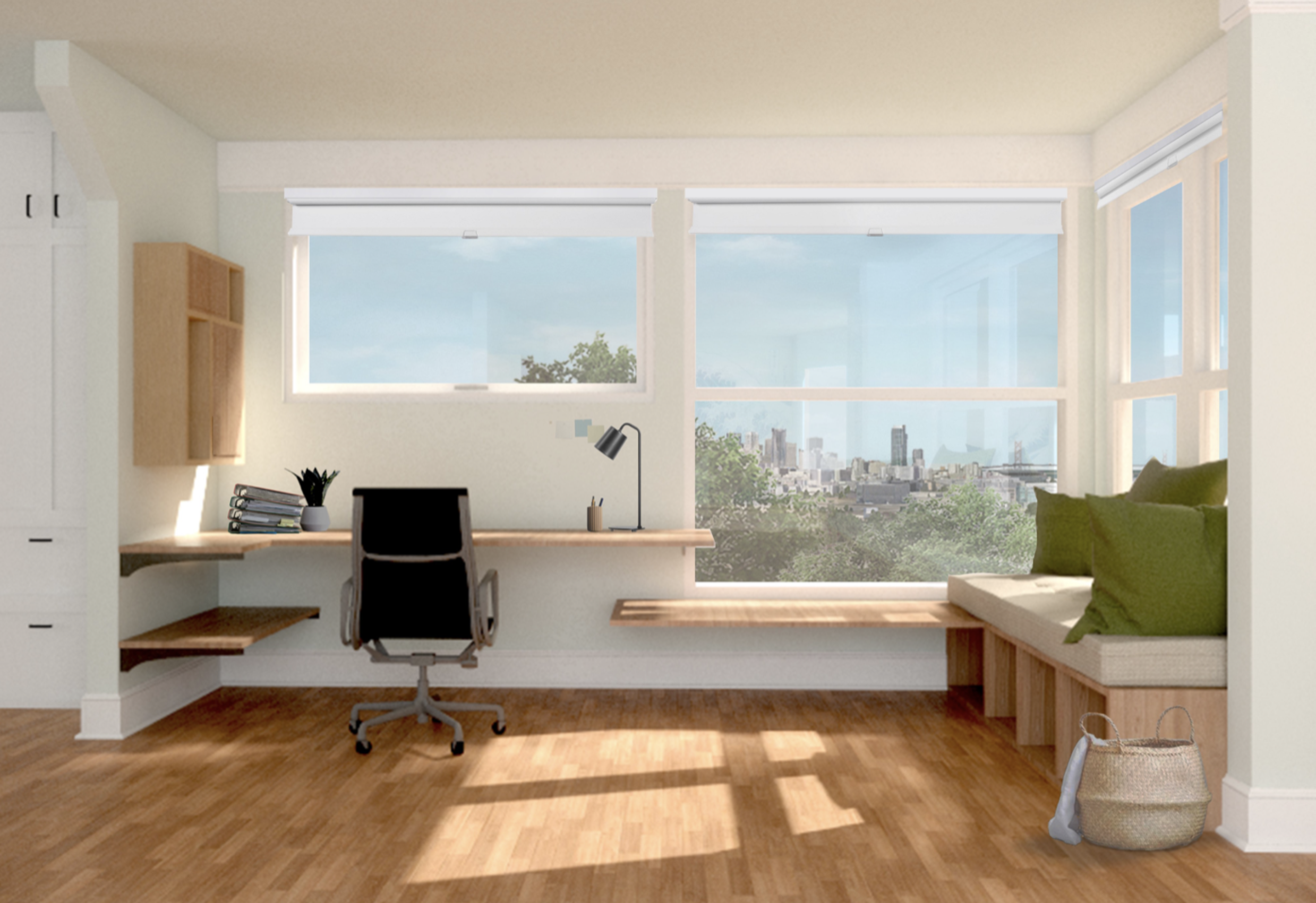 Bianca’s rendering allowed the client to see how adding new windows could frame a view.