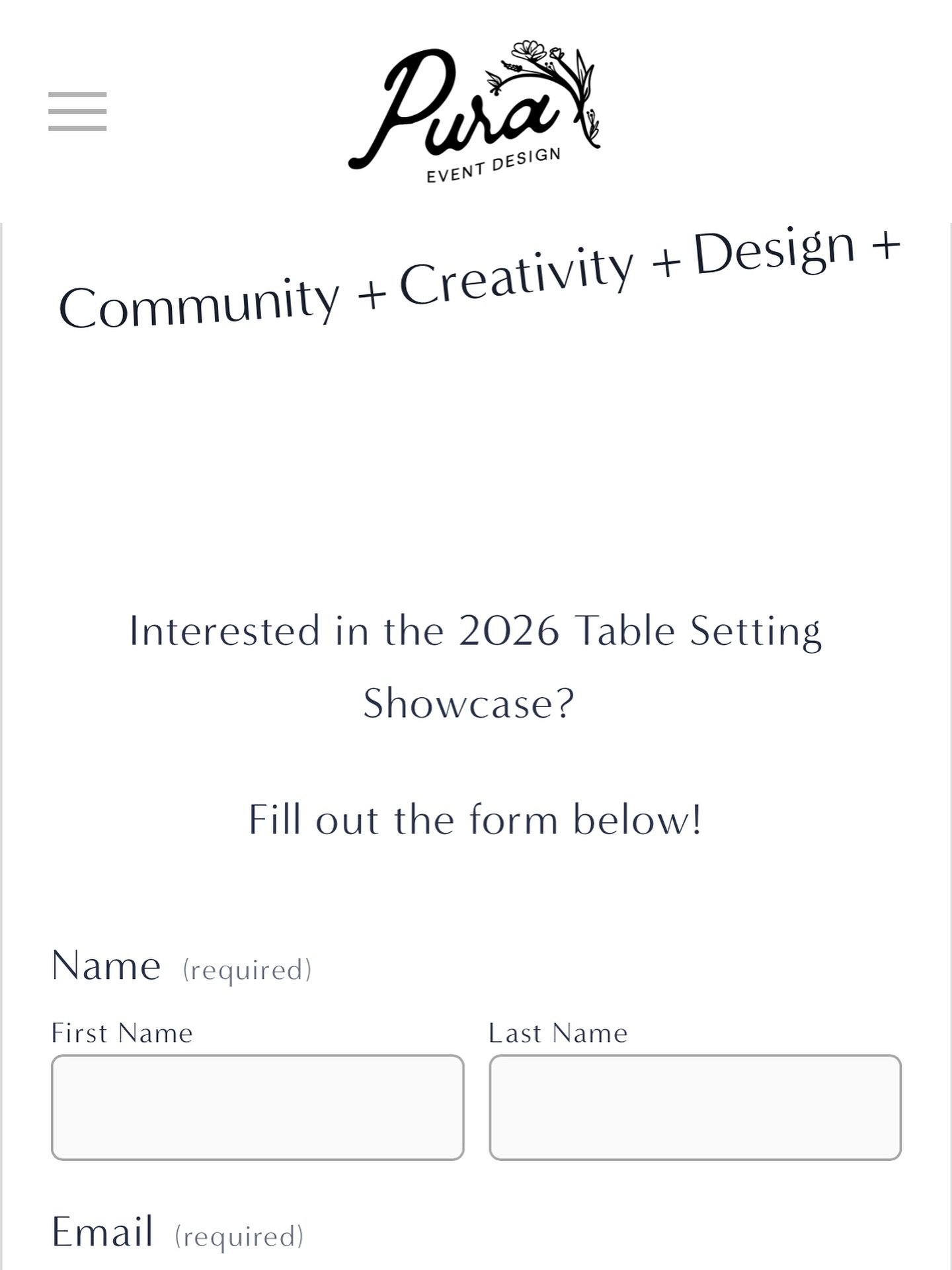 Interested in the 2026 Table Setting Showcase at the Sonoma County Fair?!

Head to puraeventdesign.com to fill out the form!

We have so many new and exciting elements next year- you don&rsquo;t want to miss it!

#PuraEventDesign
#SonomaCountyFair
#S