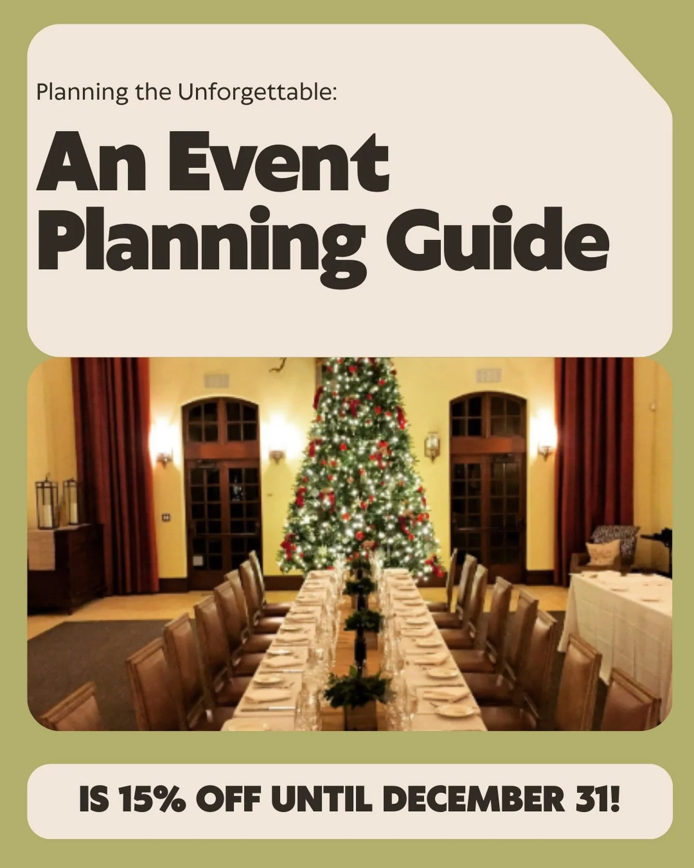 Click the link in my bio to purchase my event planning guide that you need to plan your next successful gathering! 

A last minute holiday party for your employees? 
A NYE bash with your friends? 
An event just because?!
I got you! 

For the month of
