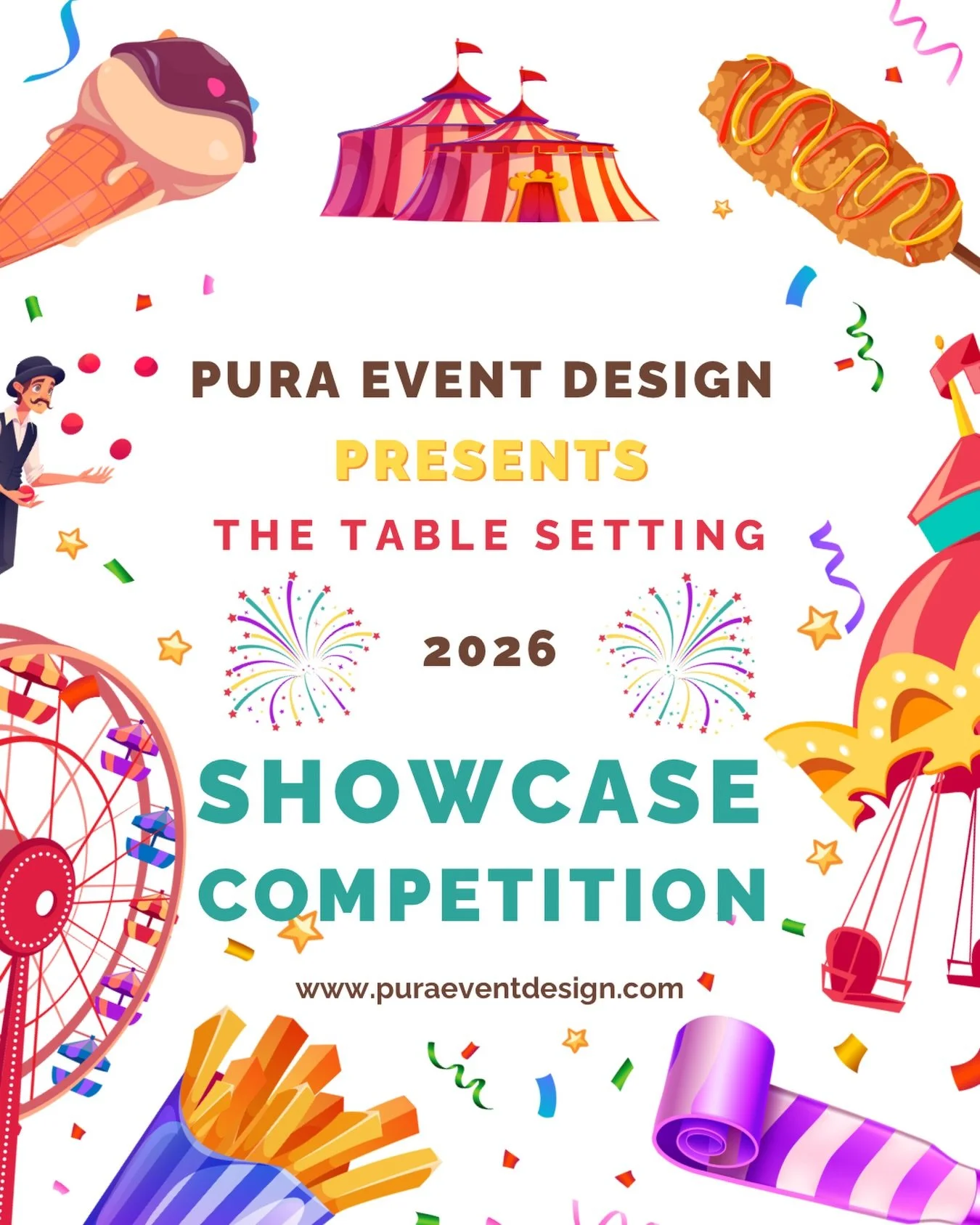 Only 5 spots left!

Expert judges are confirmed and the competition is heating up; claim your spot now.

Register as a participant and learn more (awards, rules, and more) at puraeventdesign.com. 
$10 for adult, $6 for youth. 

#PuraEventDesign 
#Son