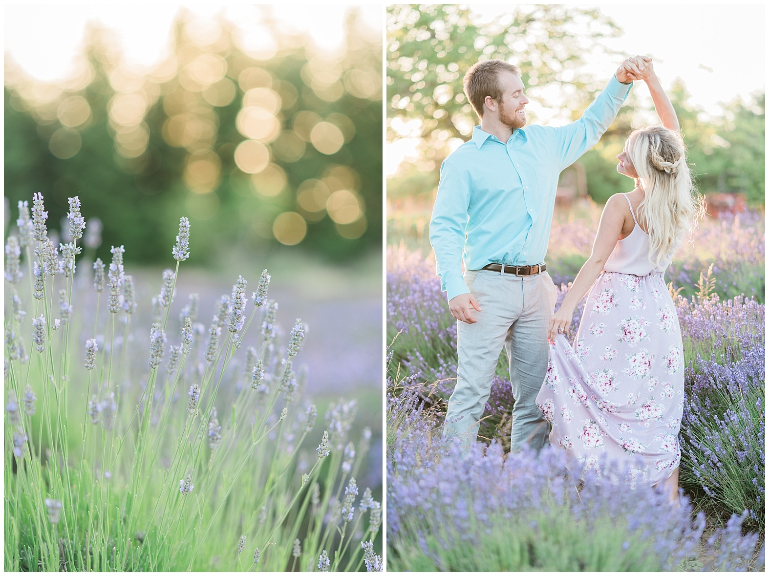 Lavender Farm Engagement | Janet Lin Photography