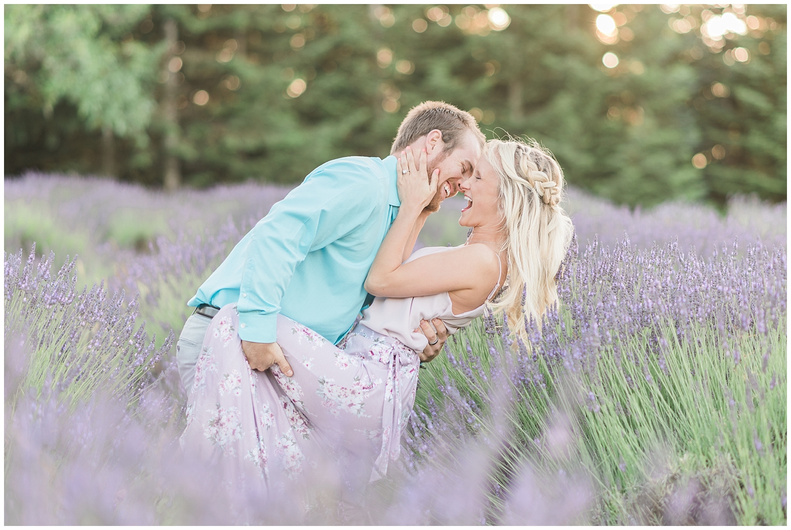 Lavender Farm Engagement | Janet Lin Photography