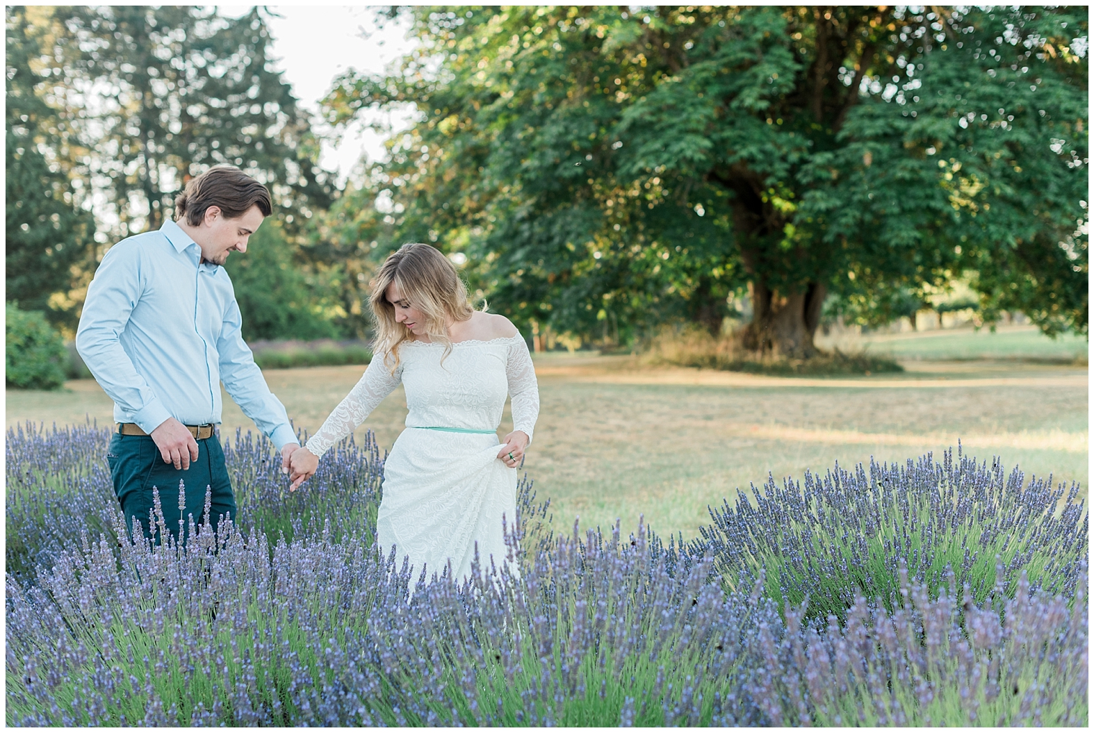 Lavender Field Engagement | Janet Lin Photography