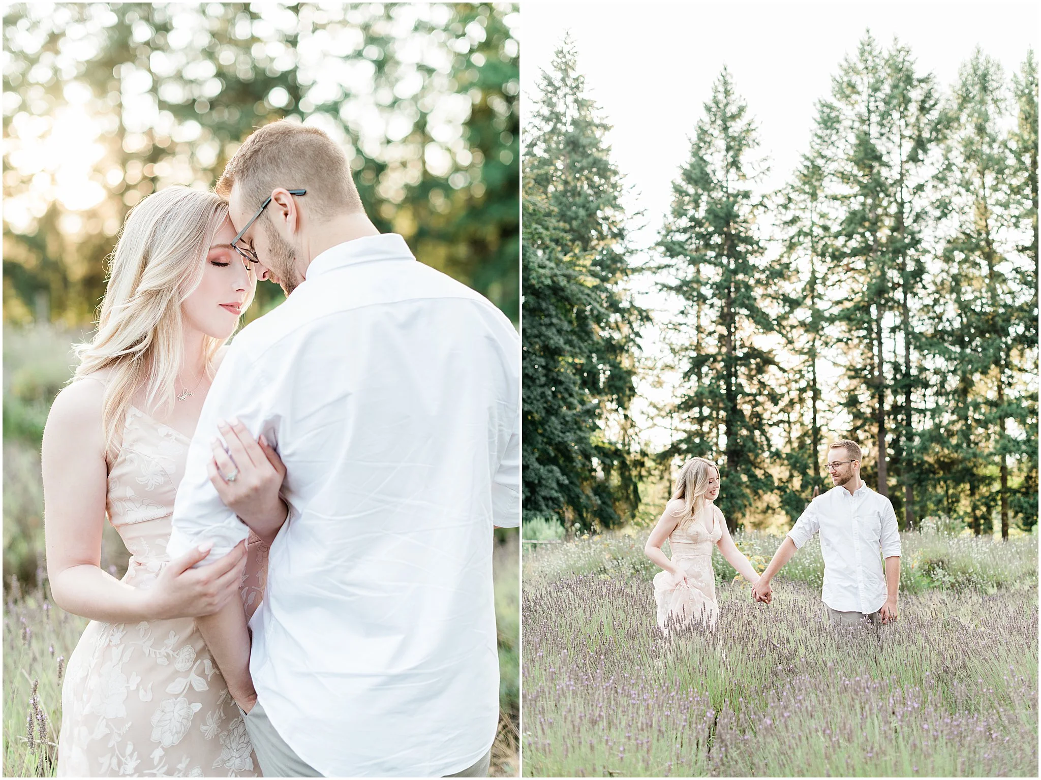 Lavender Field Engagement Photos | Janet Lin Photography