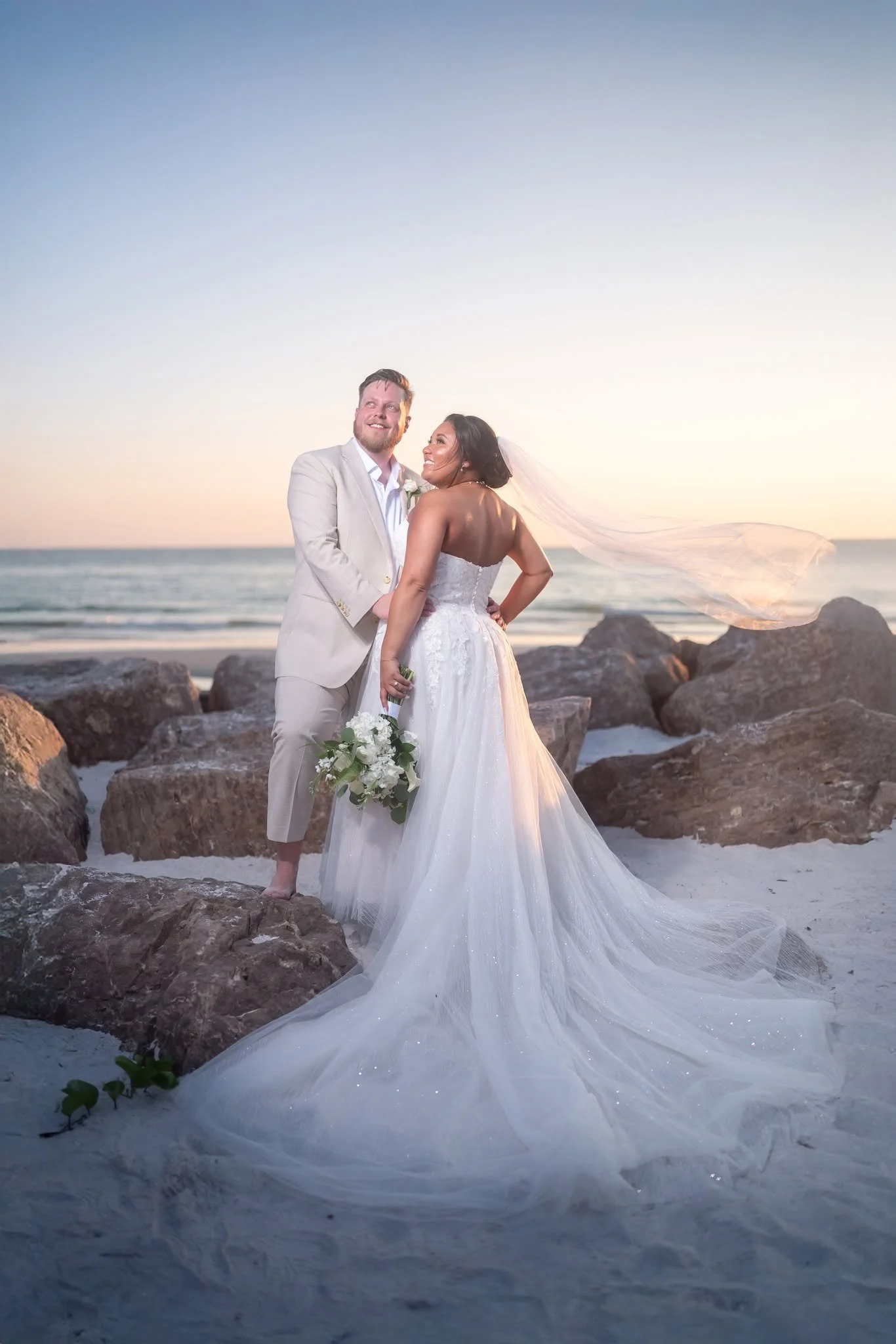 Corey and Johanna wedding at Upham Beach, St. Pete Beach, FL, photo 1 by Henry M Production