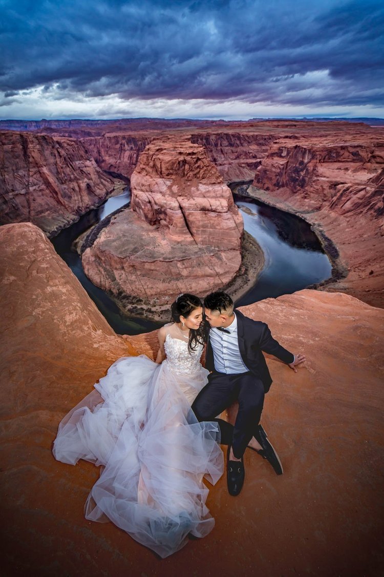 Engagement photos at a canyon destination, by Henry M Production