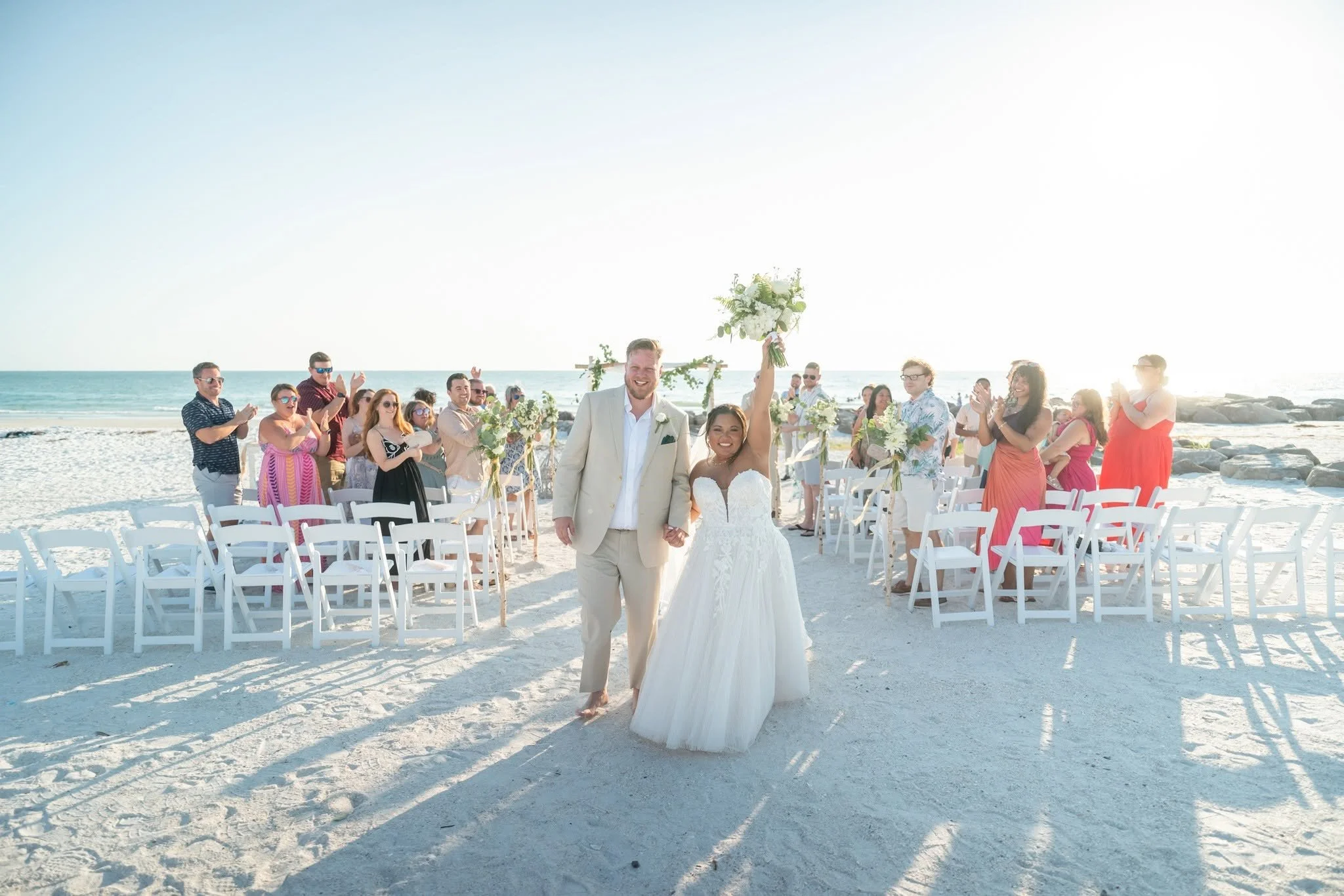 Corey and Johanna wedding at Upham Beach, St. Pete Beach, FL, photo 16 by Henry M Production