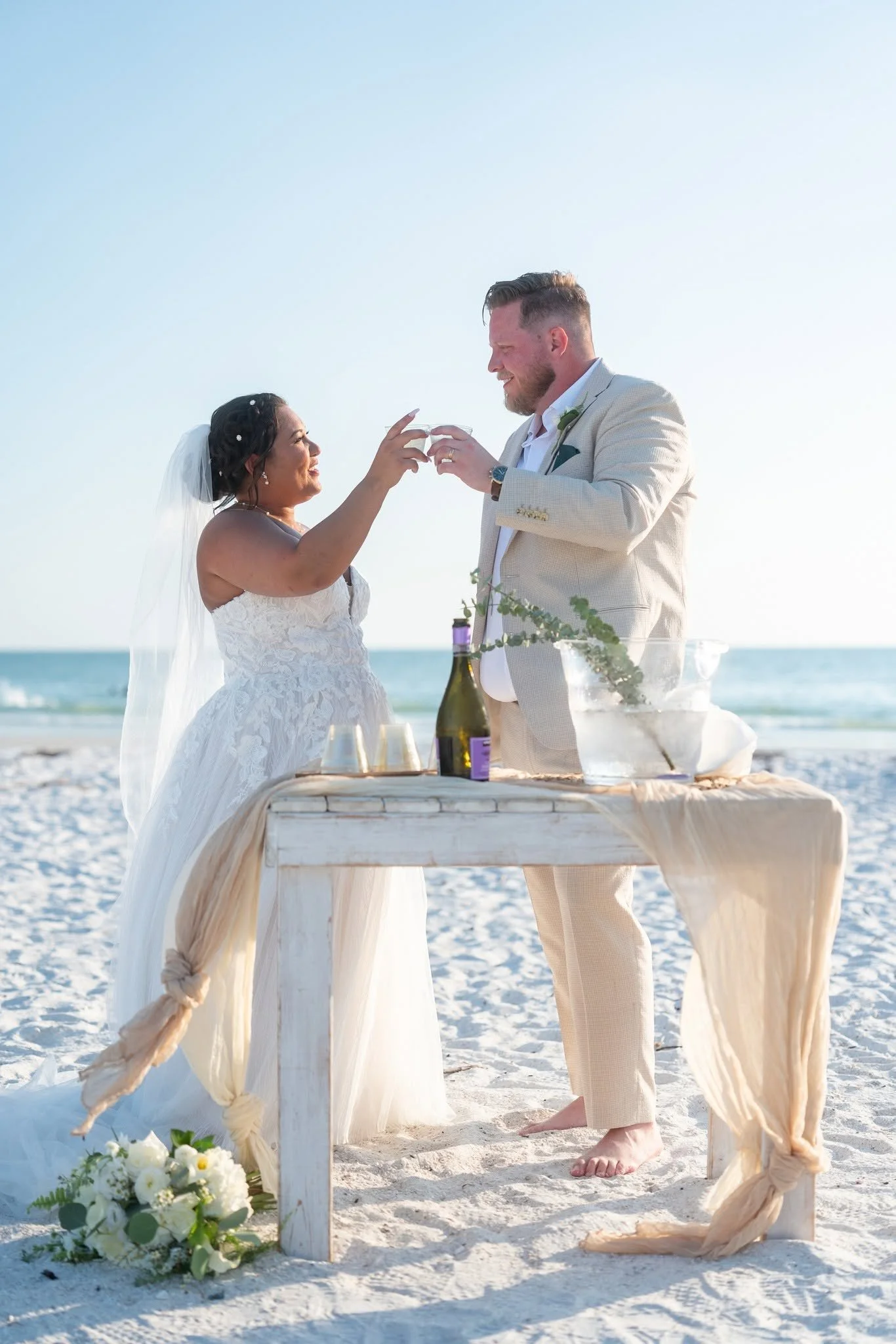 Corey and Johanna wedding at Upham Beach, St. Pete Beach, FL, photo 18 by Henry M Production