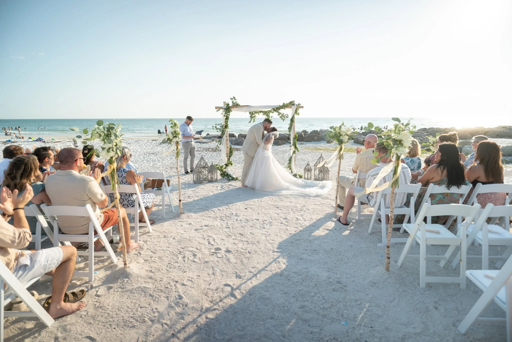 Corey and Johanna wedding at Upham Beach, St. Pete Beach, FL, photo 14 by Henry M Production
