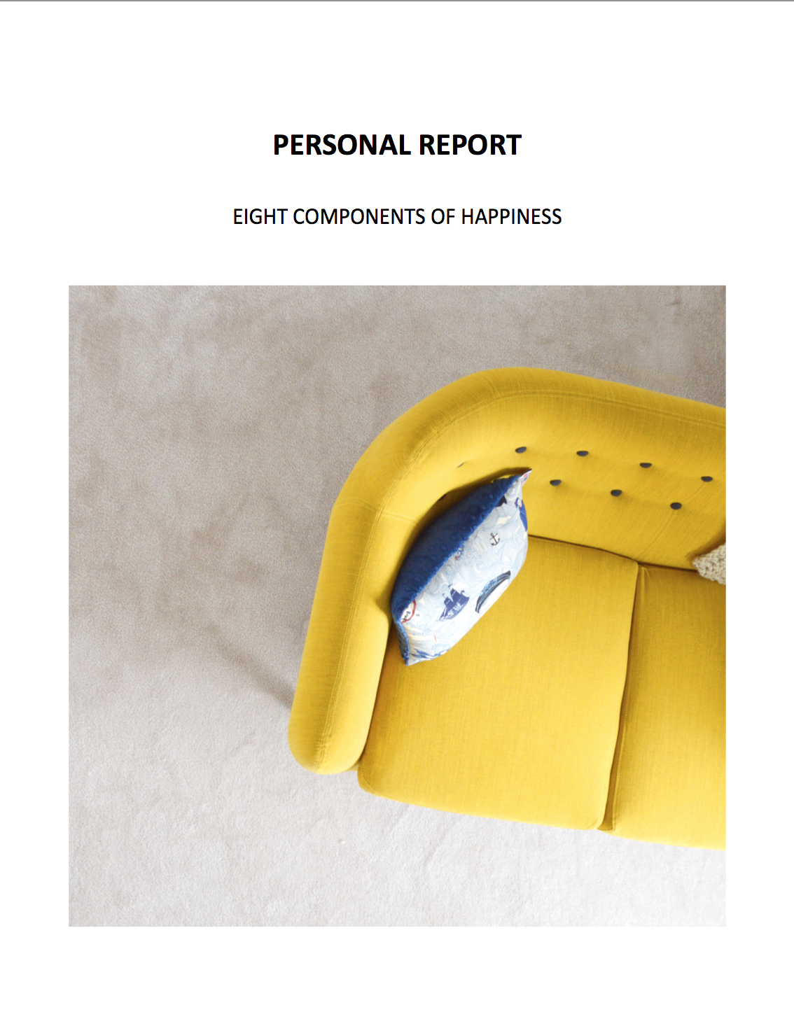 Personal Report on the Eight Components of Happiness