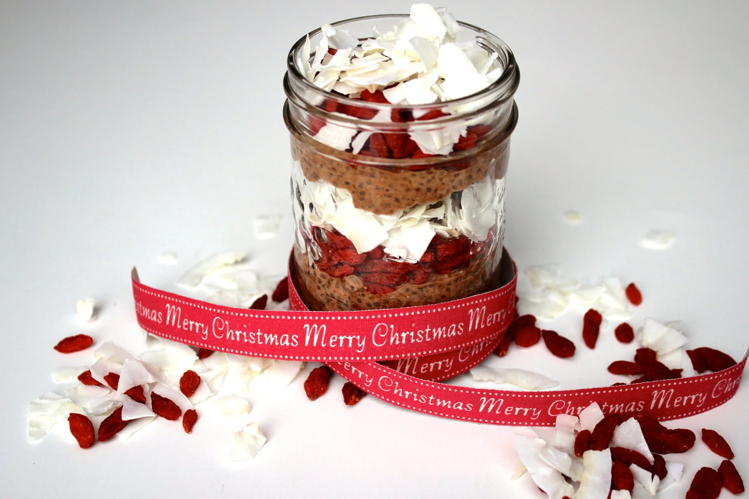 Chocolate Chia Candy Cane Pudding