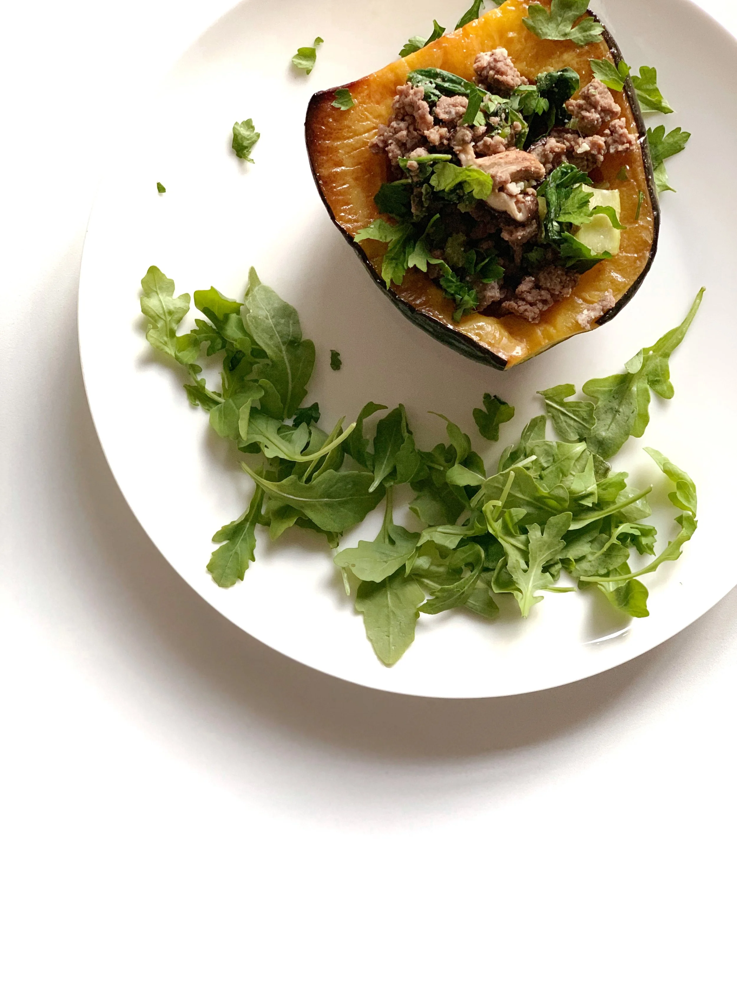 Mushroom &amp; Sausage Stuffed Acorn Squash (Paleo, AIP, GAPS, GF, DF)