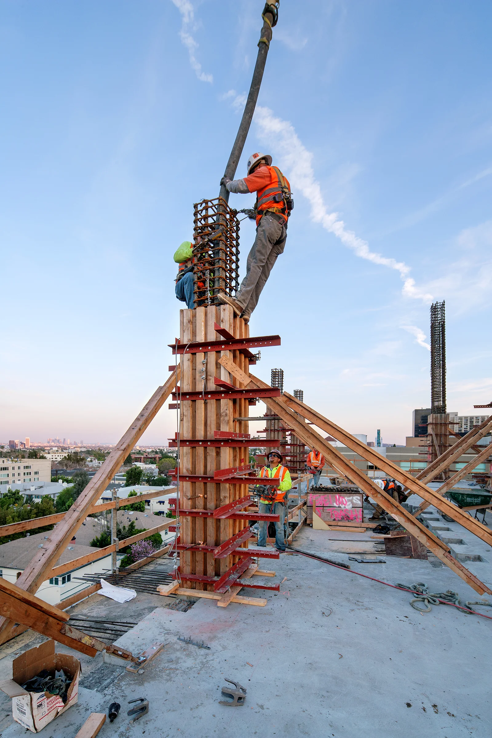 Crescent Heights, day crew, concrete column pour.