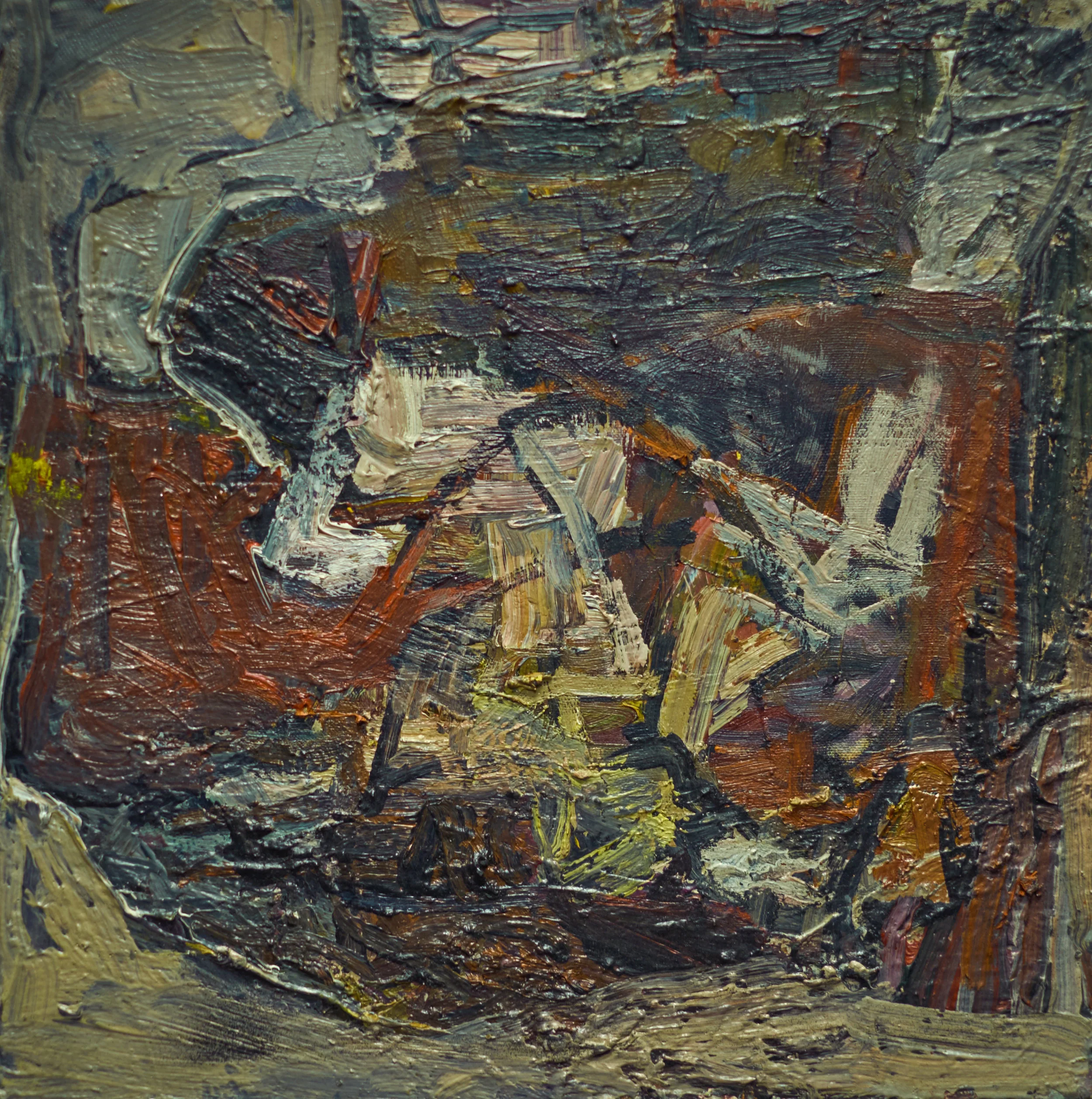 UNTITLED #304, (date unknown) OIL ON CANVAS, 14" x 14" (HAS496)