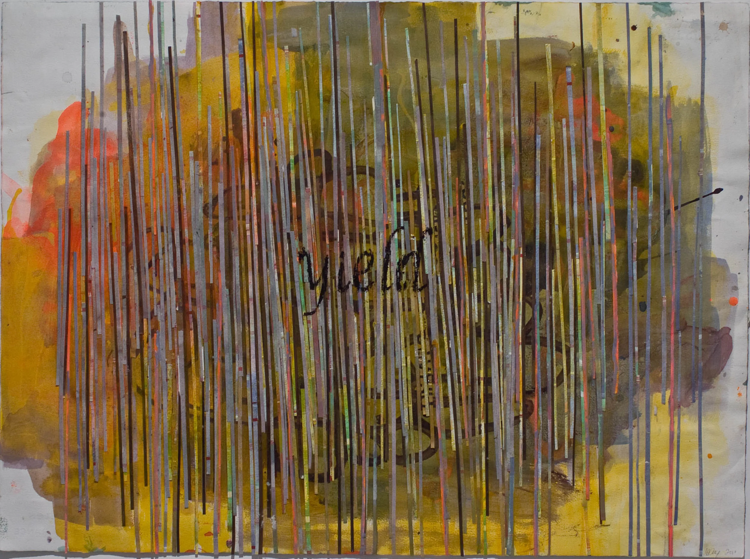 YIELD , 2010 MIXED MEDIA ON PAPER, 22" x 30" (HAS100)