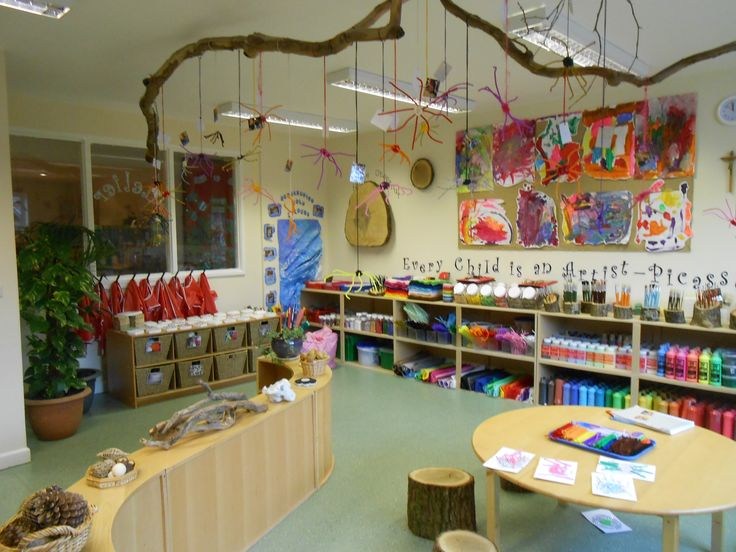 The environment of the classroom is aesthetically pleasing and reflects the beauty of nature.