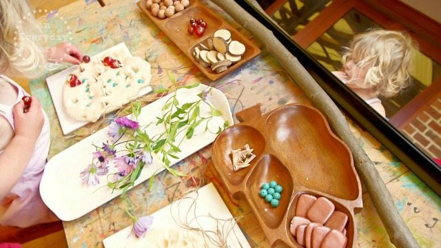 Aesthetically pleasing, natural materials are provided for open-ended exploration.