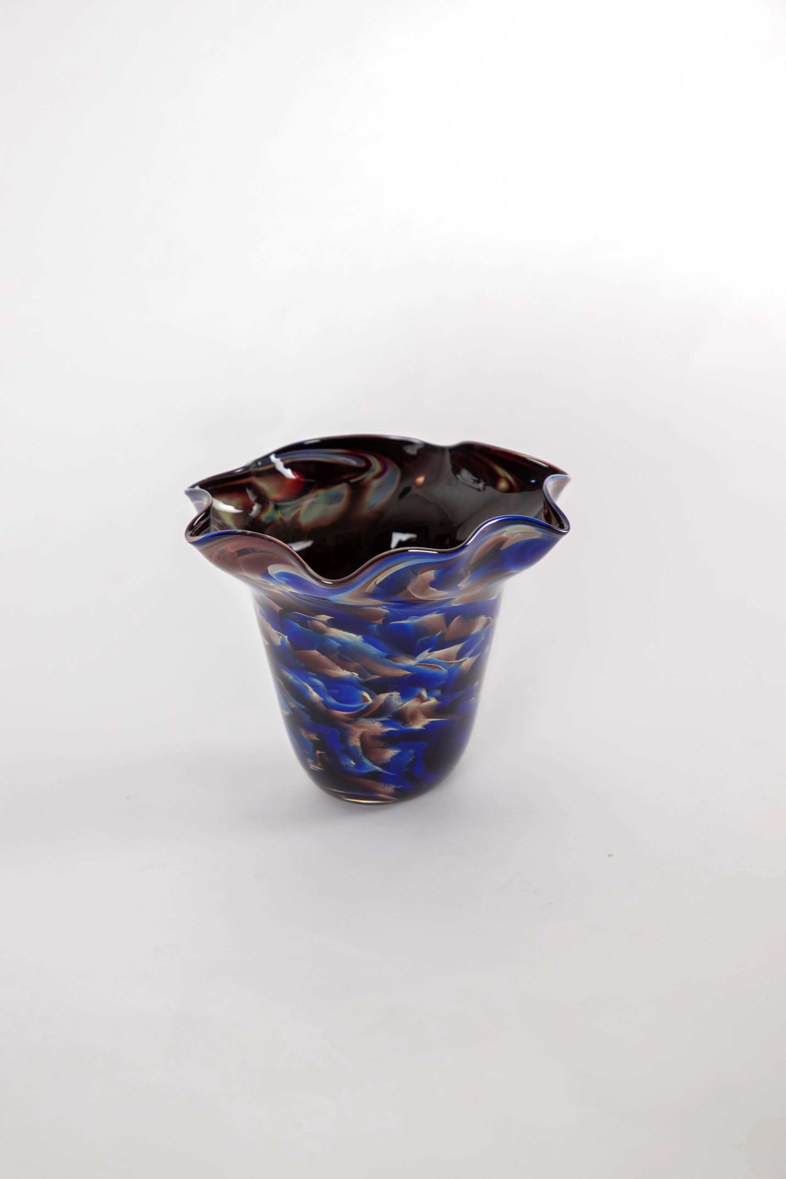 Navy & Crimson Vase