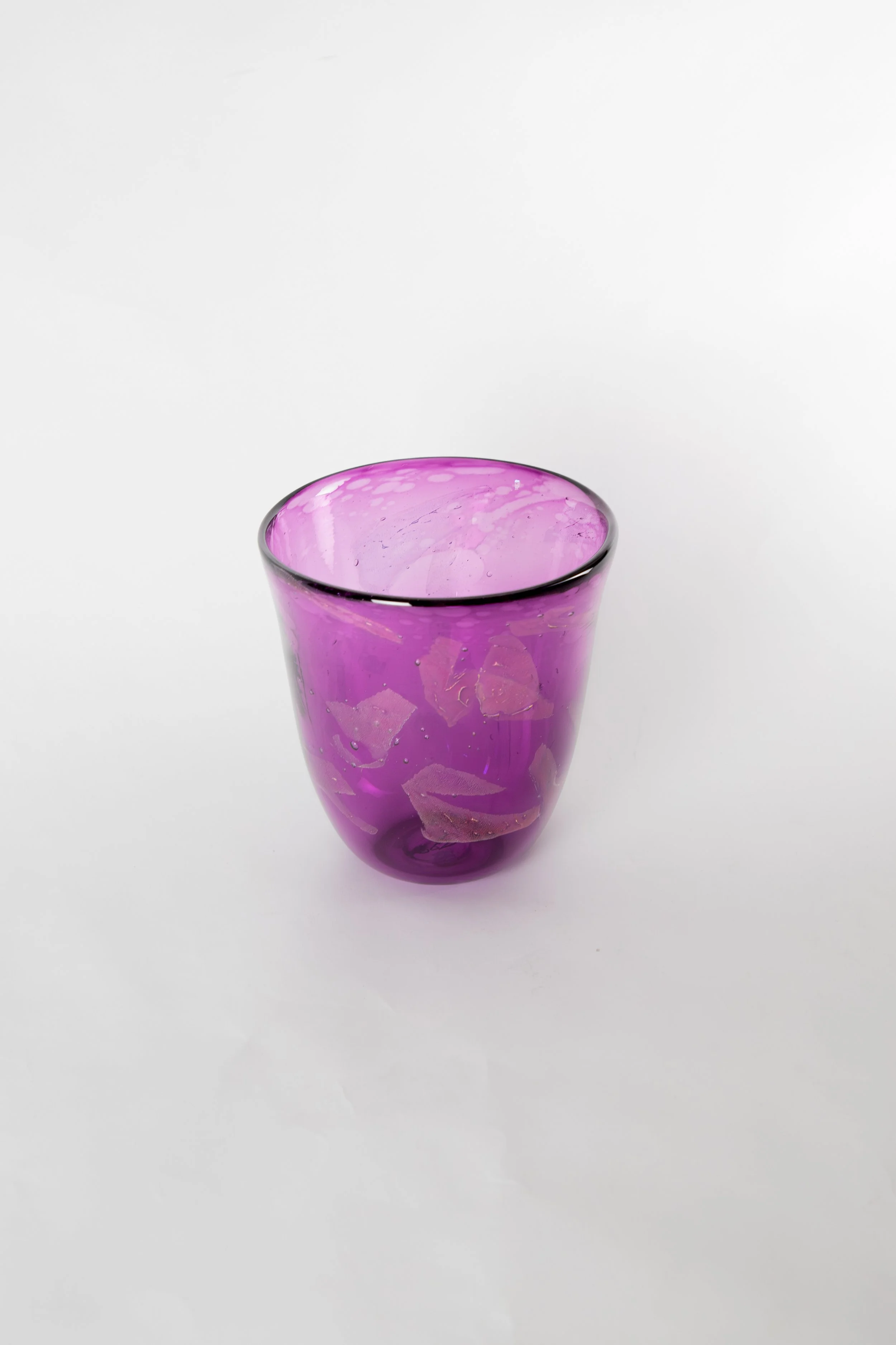 Gold Leaf Purple Vase
