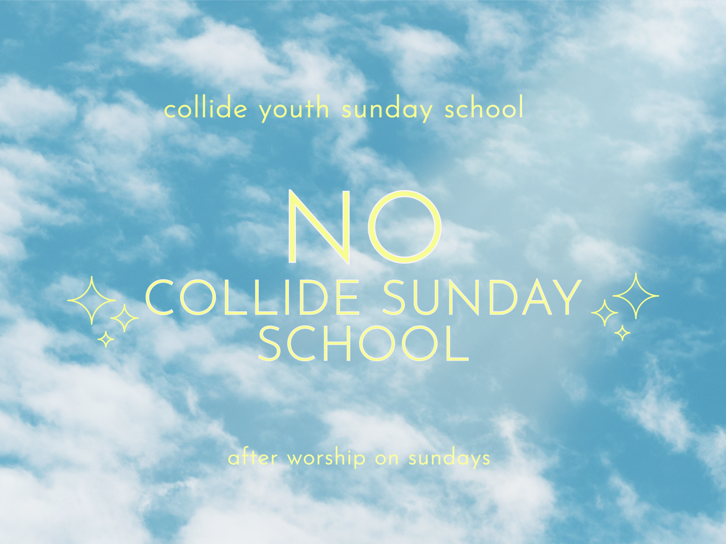 NO Collide Youth Sunday School