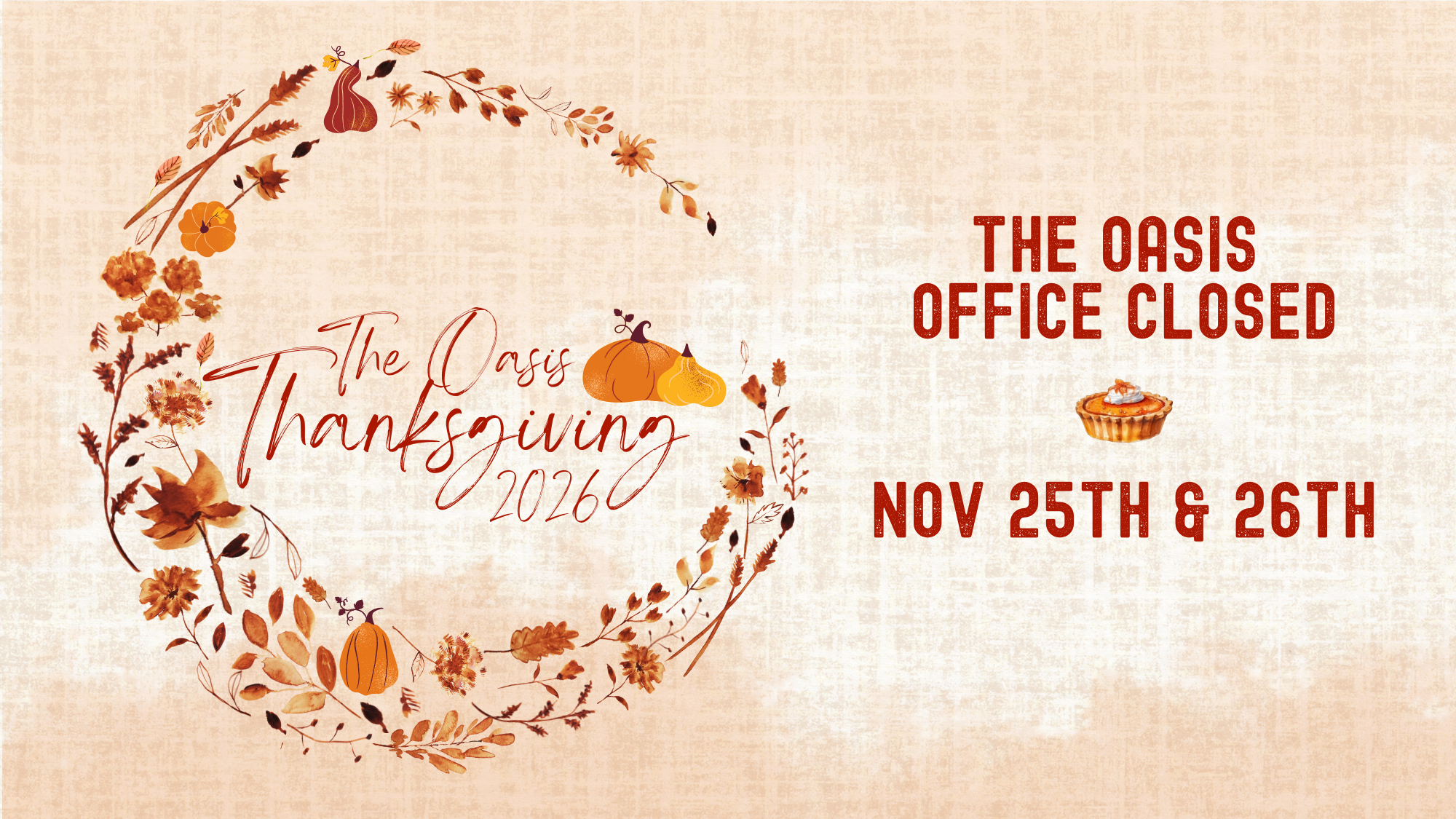 Office Closed for Thanksgiving Holiday