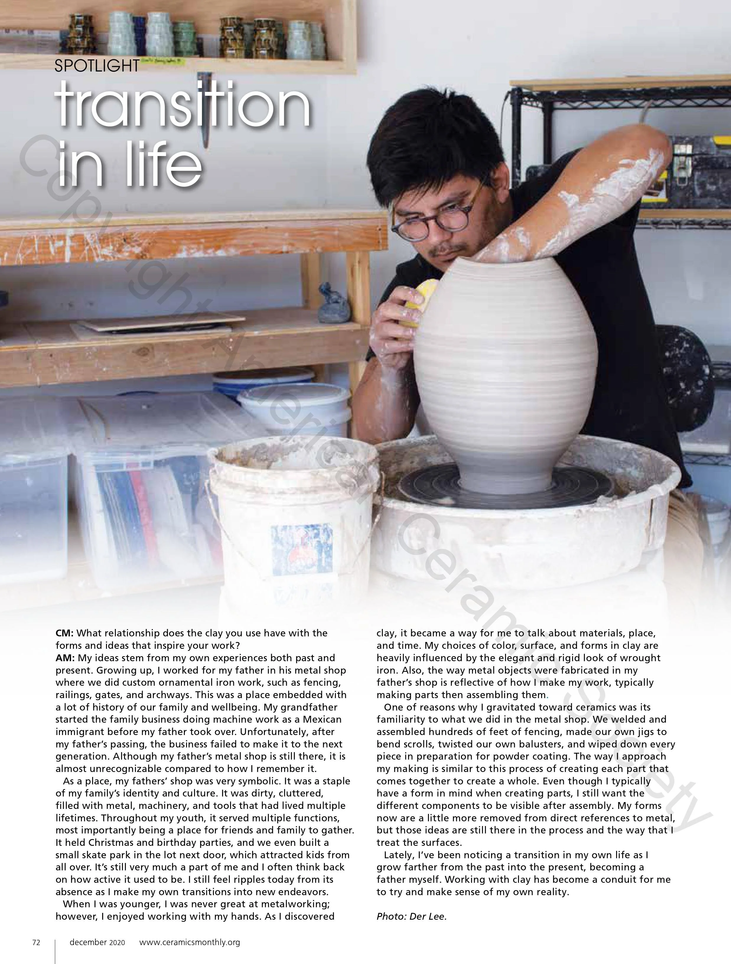 2020 Ceramics Monthly, Dec. Issue