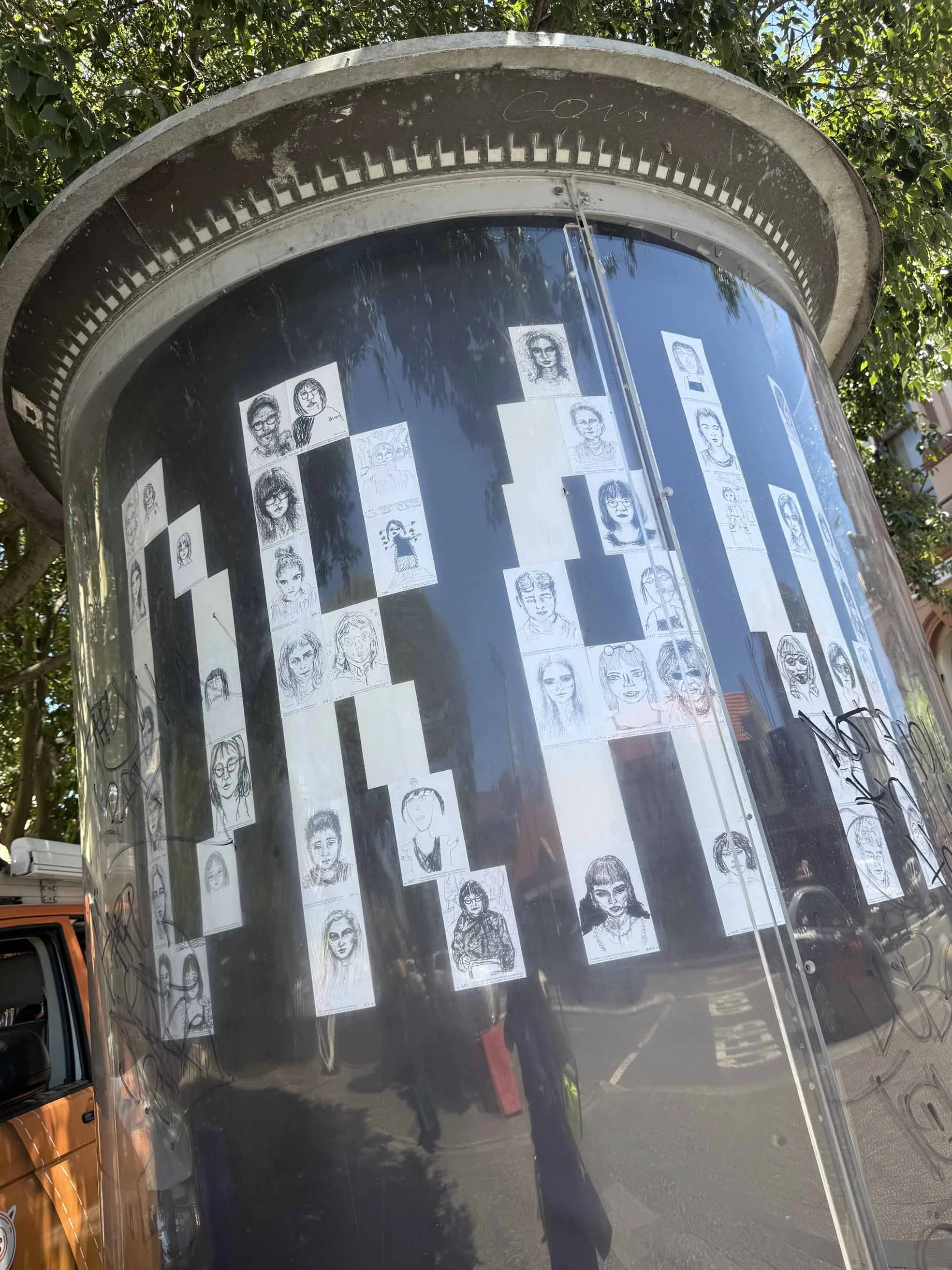  In January 2026 the art seat featured Nena Salobir’s You Were Drawn Here, portraits by the artist and members of the public who chose to participate in Nena’s project. 