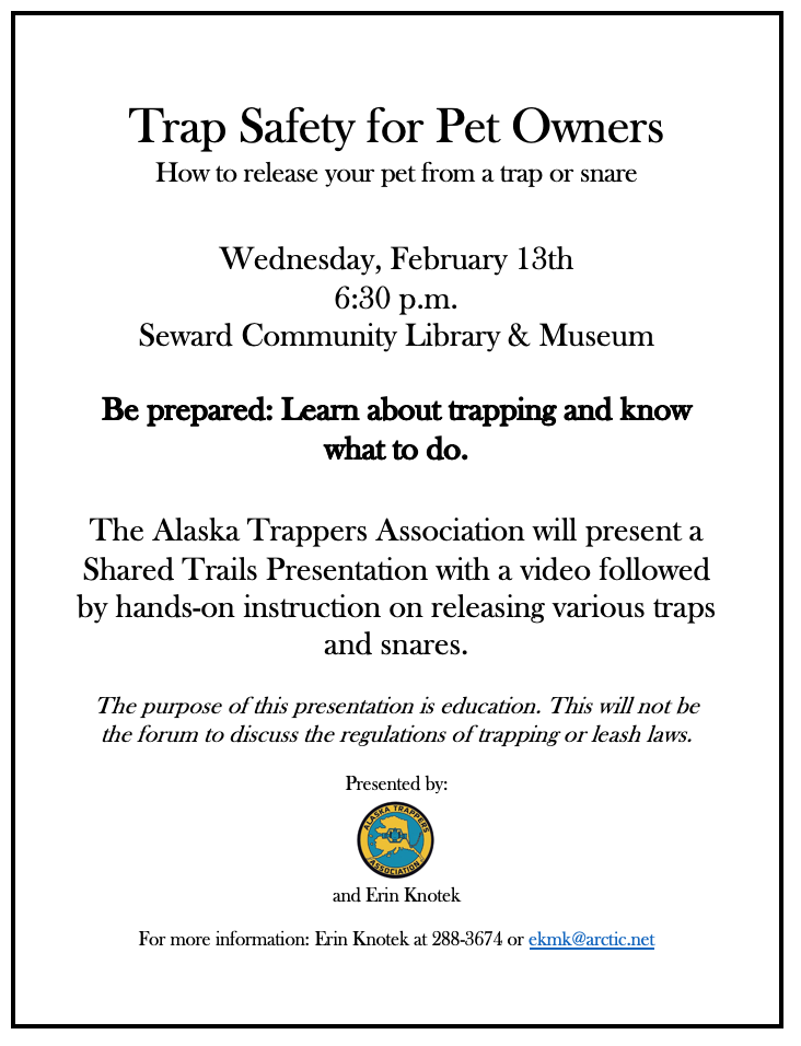 Trap Safety for Pet Owners - 2/13/19