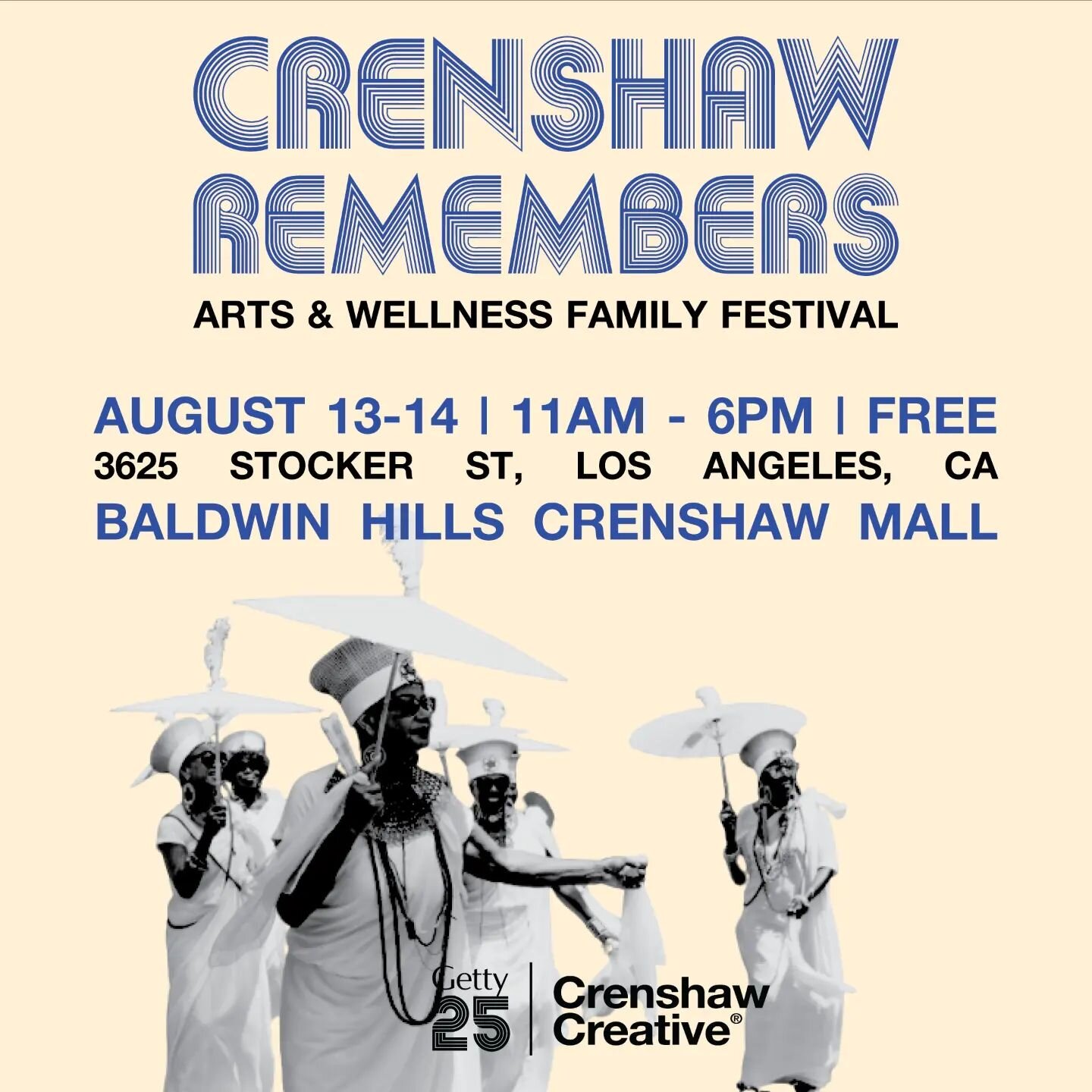 Crenshaw Remembers!!!
2 day festival--- Amazing Music,
Workshops, vendors etc.
SoLA Food Co-op will be present distributing FREE--- Organic Grains &amp; Legumes
Yours truly will be teaching a Qi- Gong class Sunday @ 11:30
#neighborhoodlove #arts #mus