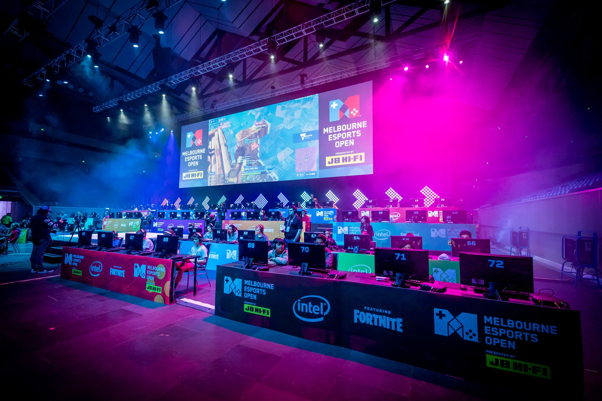 Fortnite at Margaret Court Arena for the Melbourne Esports Open 2019