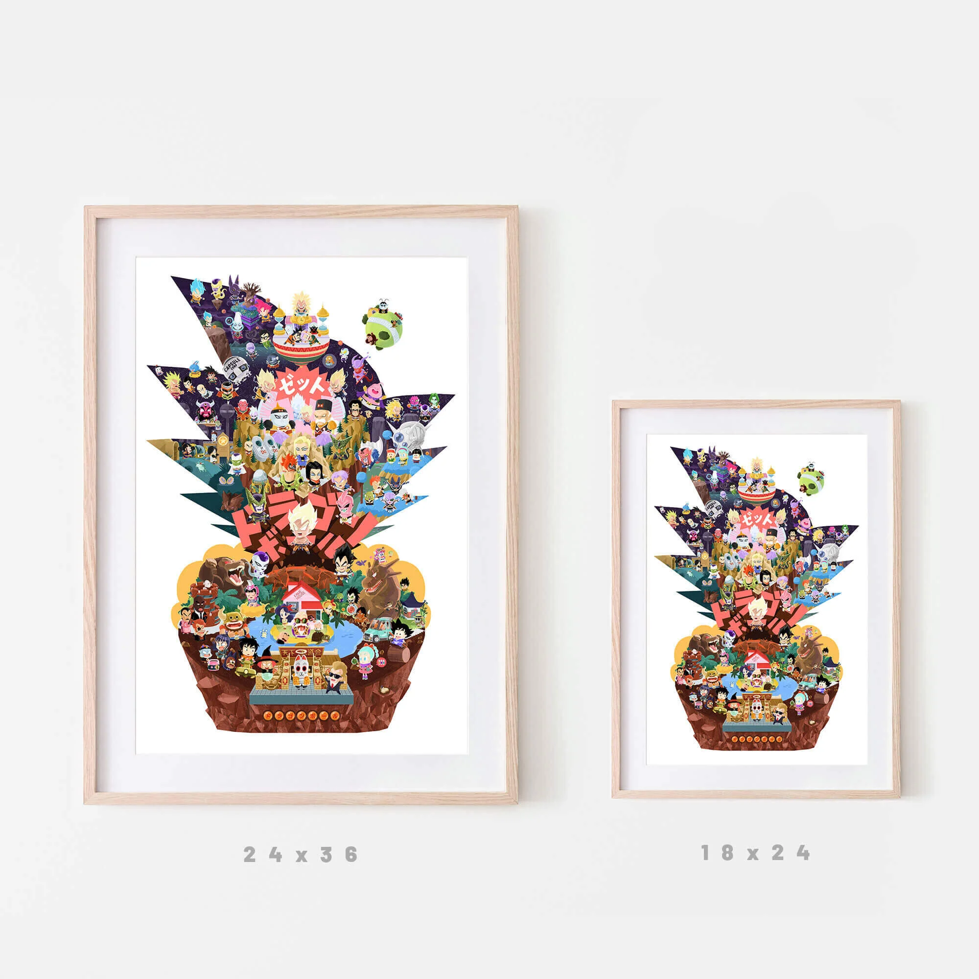 dragon ball art poster framed drawing