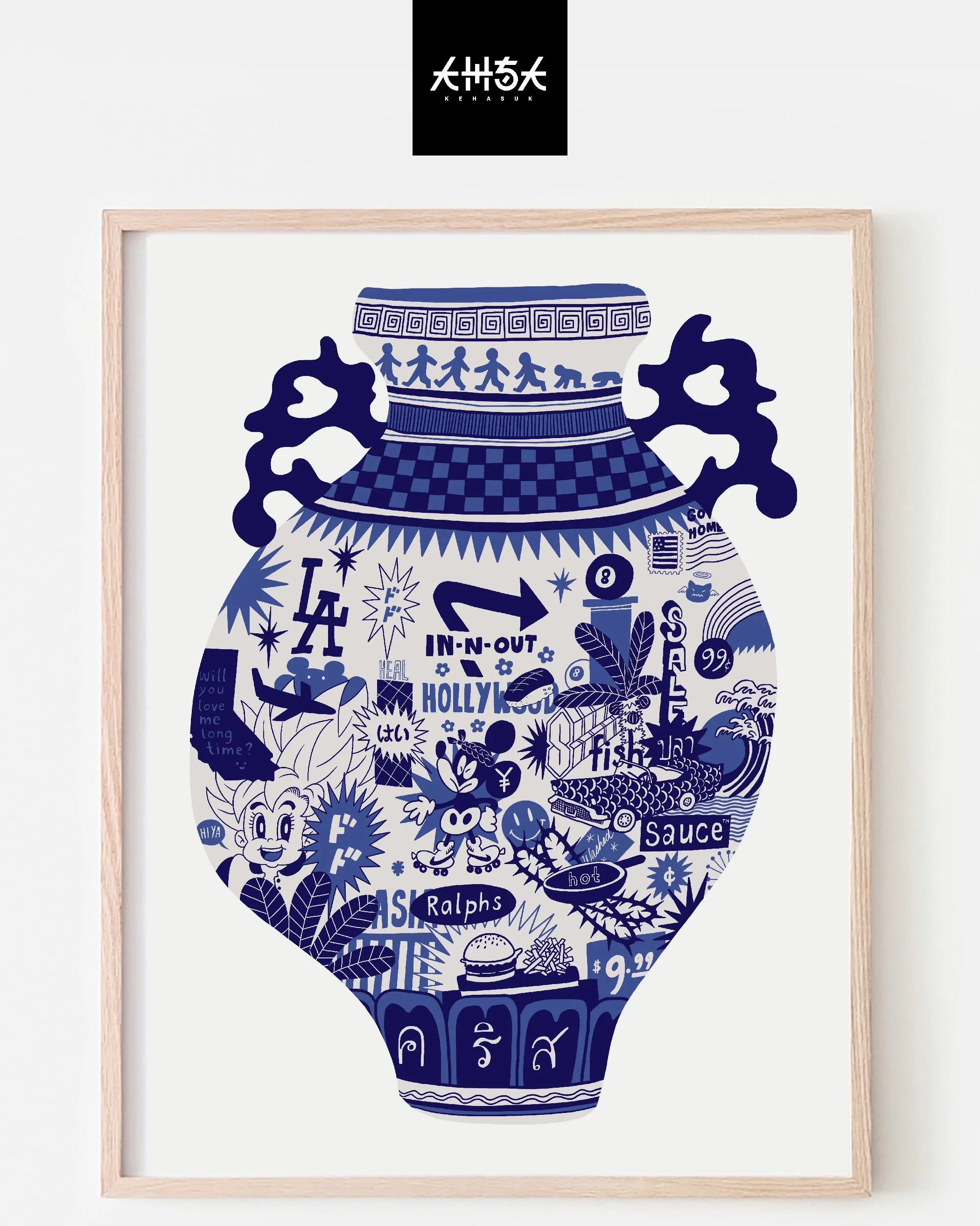 Blue Vase Giclée (Original Print)