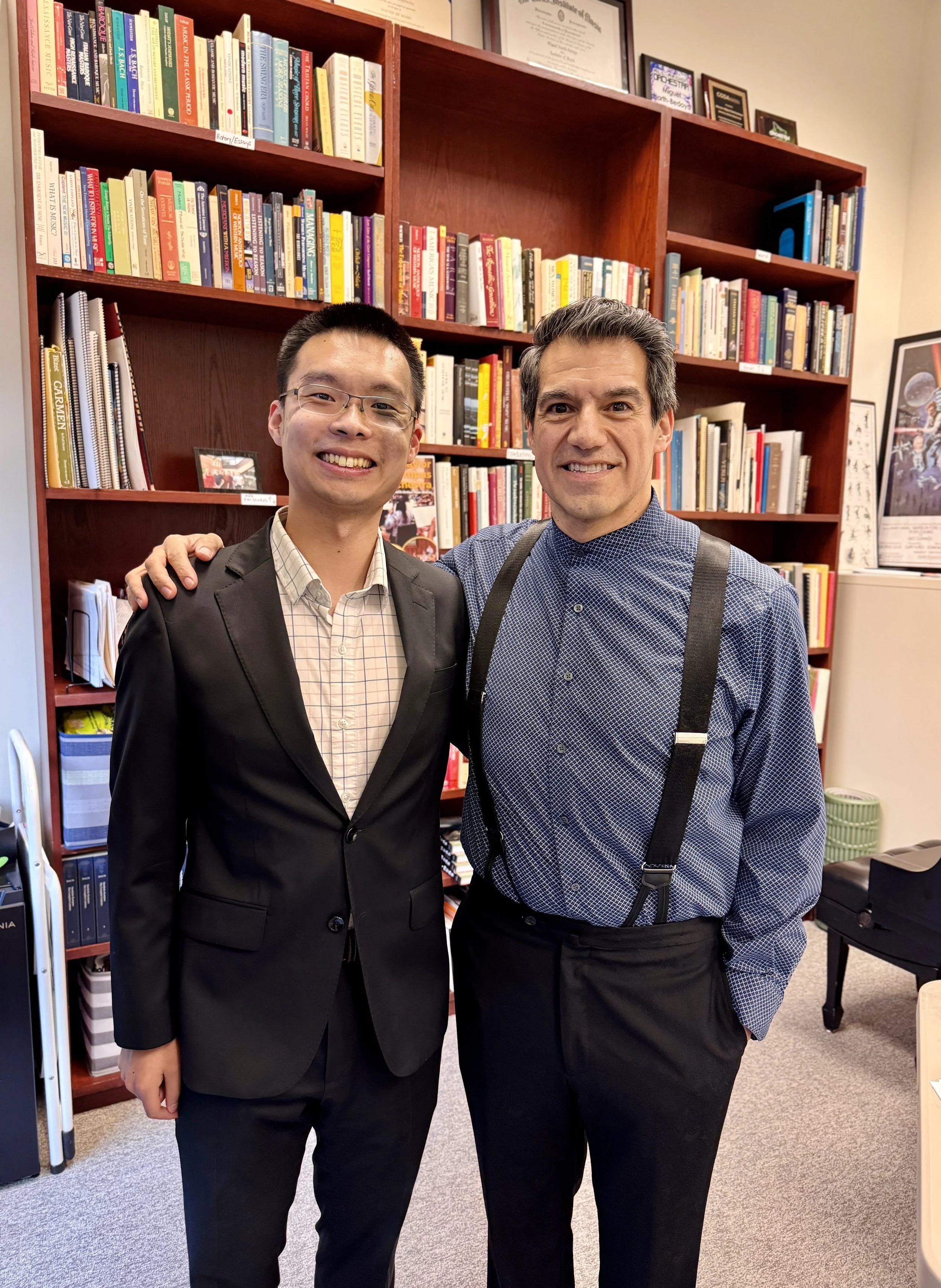 4/2025: Miguel Harth-Bedoya conducts "aerial silk roads" with the Shepherd School Symphony
