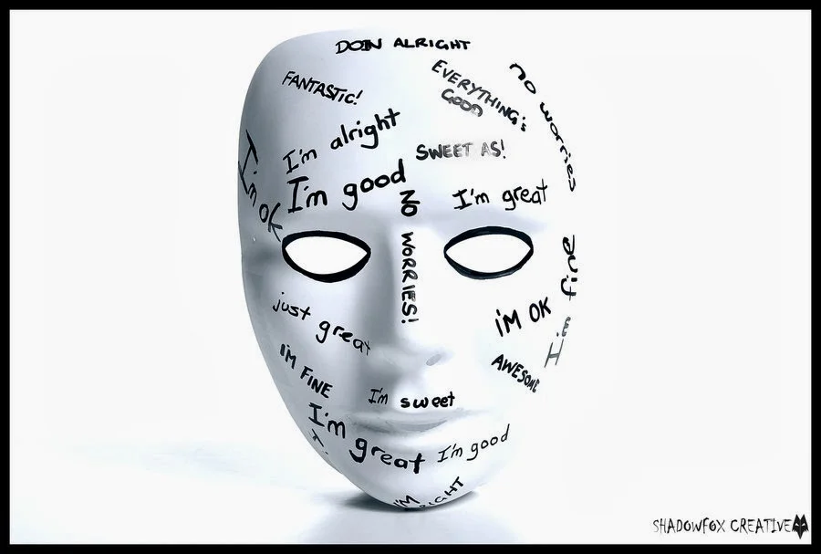 "We wear the mask that grins and lies, it hides our cheeks and shades our eyes; this debt we pay to human guile; with torn and bleeding hearts we smile..."-Paul Laurence Dunbar