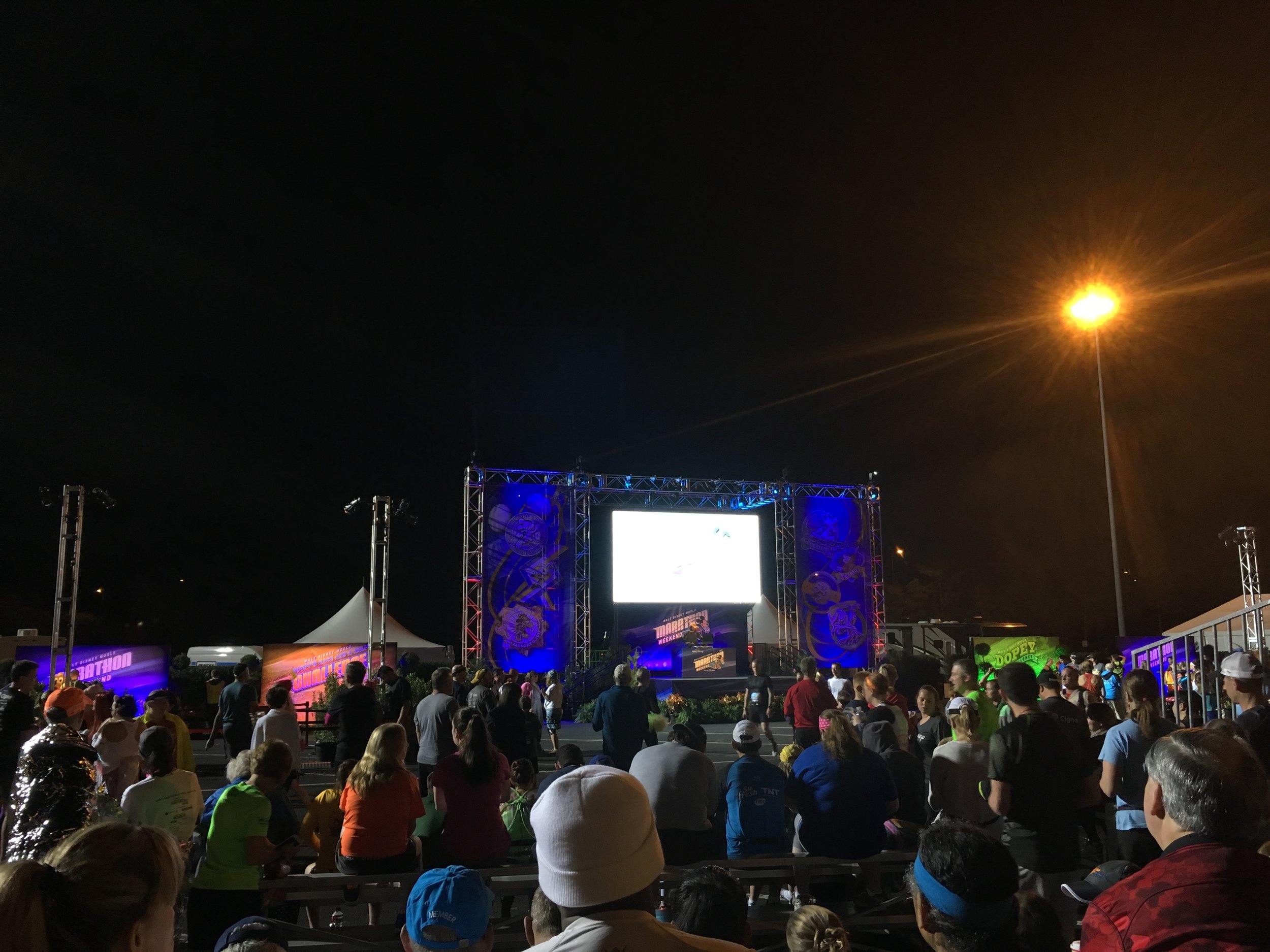 The main stage at the staging area