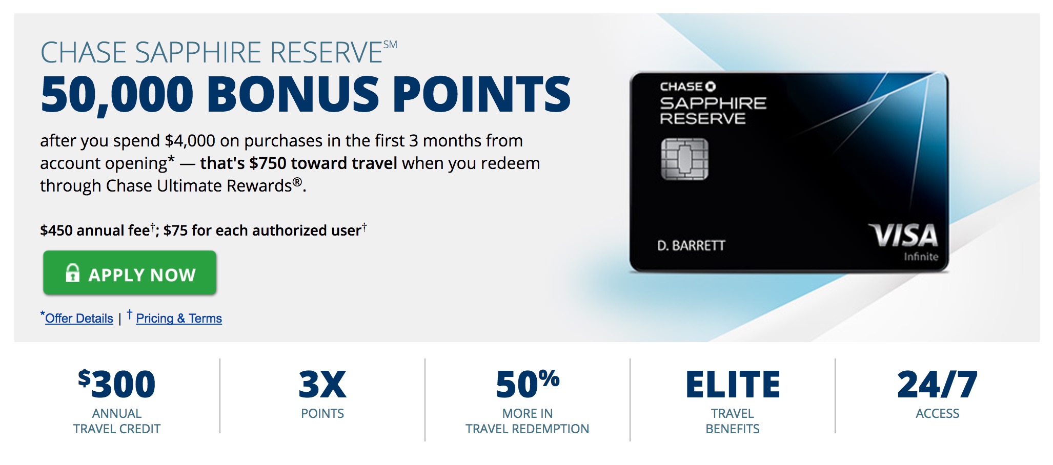 A Chase Sapphire Reserve signup bonus offer