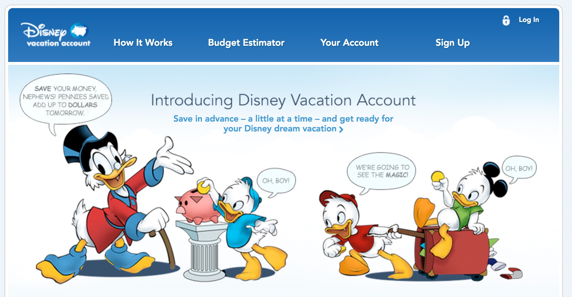 Disney tries to make saving fun with the Disney Vacation Account!
