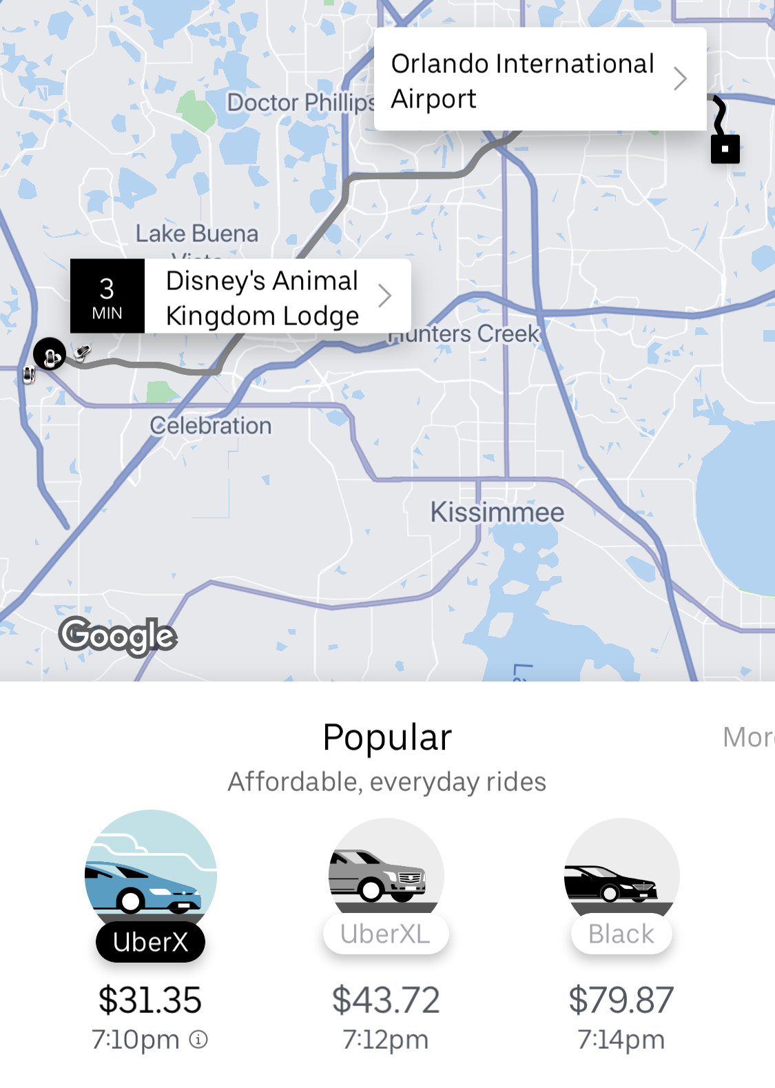 Can I take an Uber to Disney Springs?