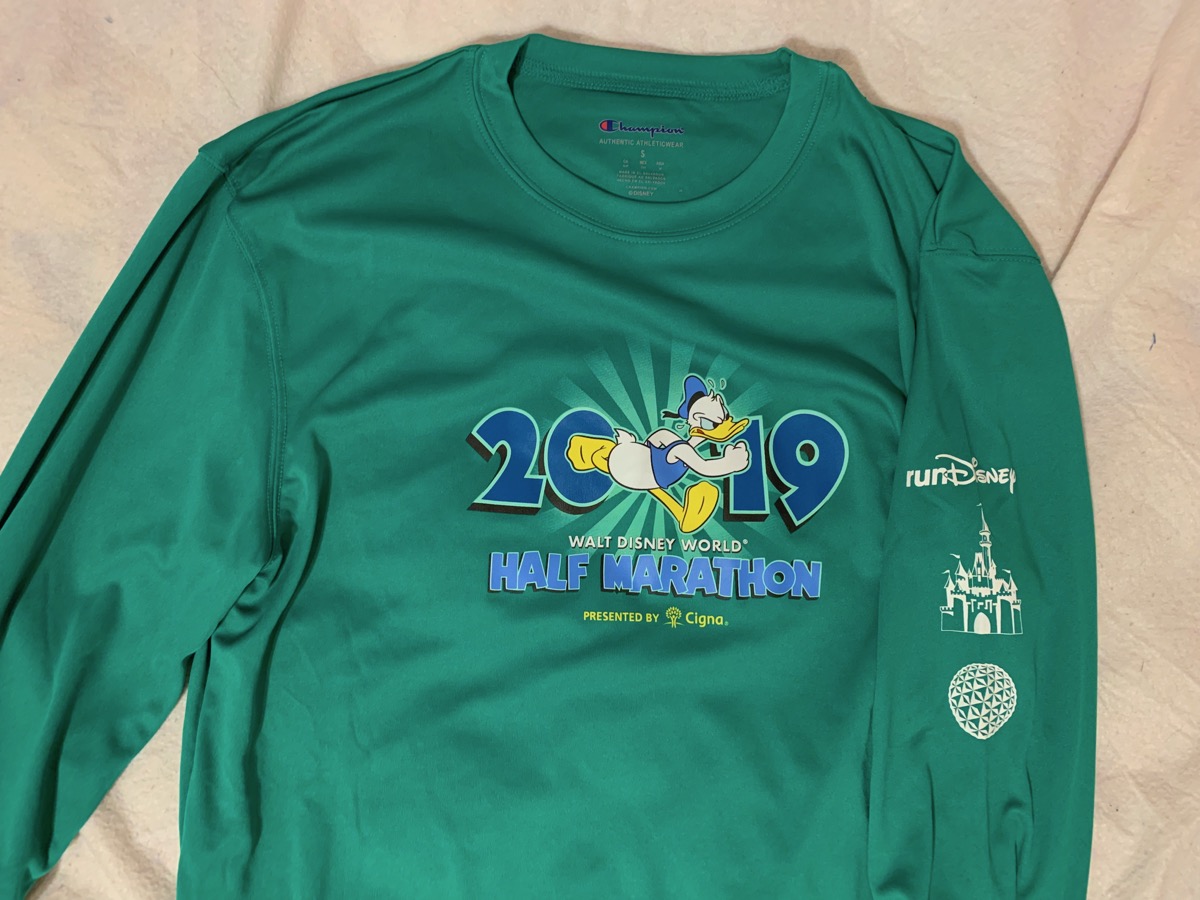 Walt Disney World Marathon 2020 Donald Duck Half Marathon Shirt Sz XL 