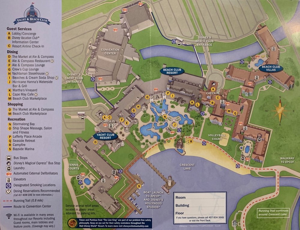 Review Of Disney S Beach Club Resort, Disney World Map Shower Curtain