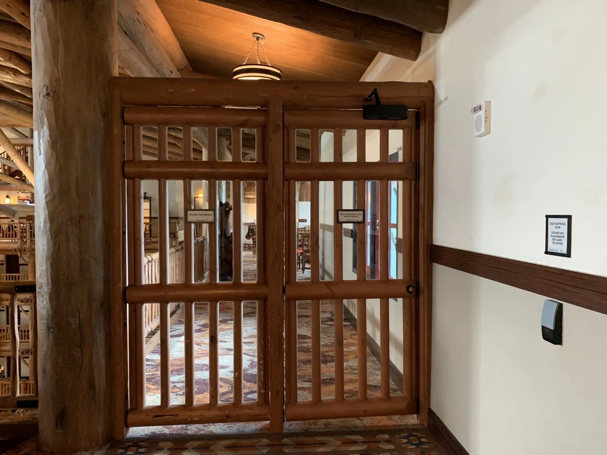 The gate to Old Faithful Club.