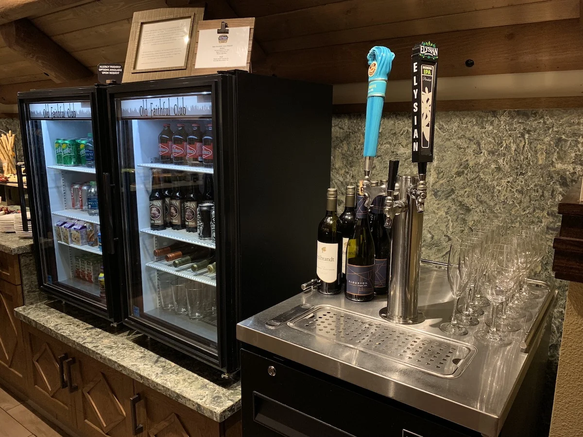 The Old Faithful Club has beer on tap!