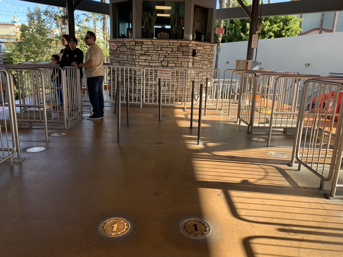 Almost no wait for row 1 on Incredicoaster!