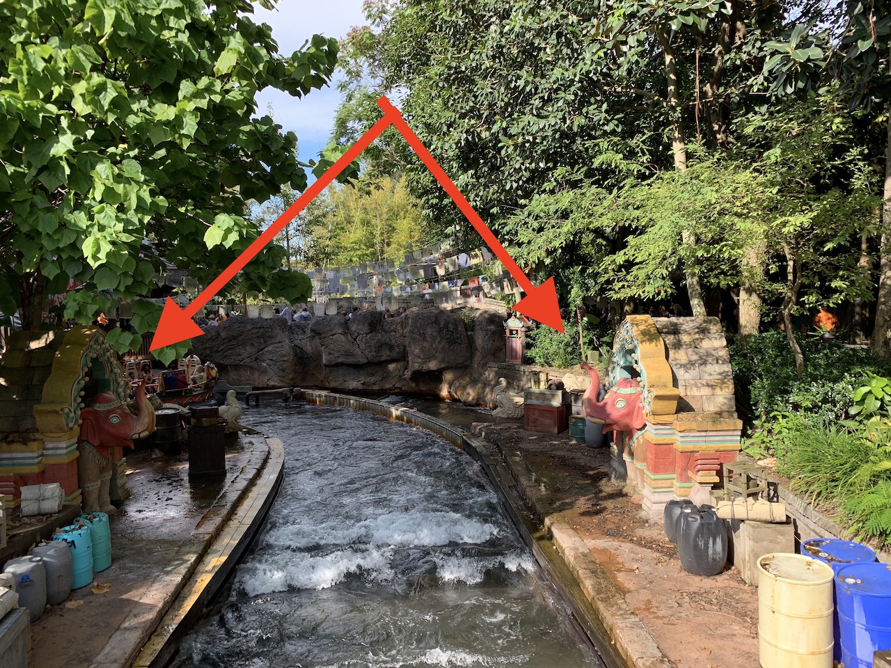 Guests spray you from these elephant trunks