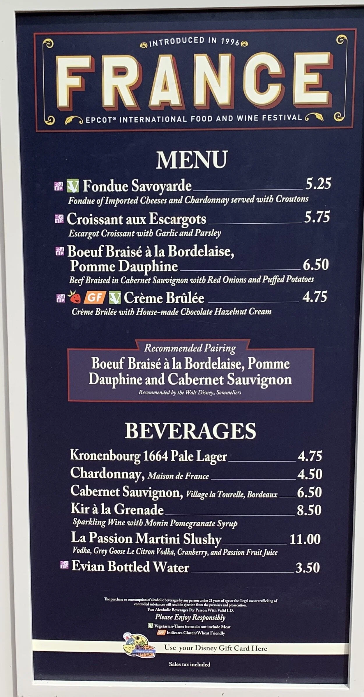 Epcot Food & Wine Menus Mouse Hacking